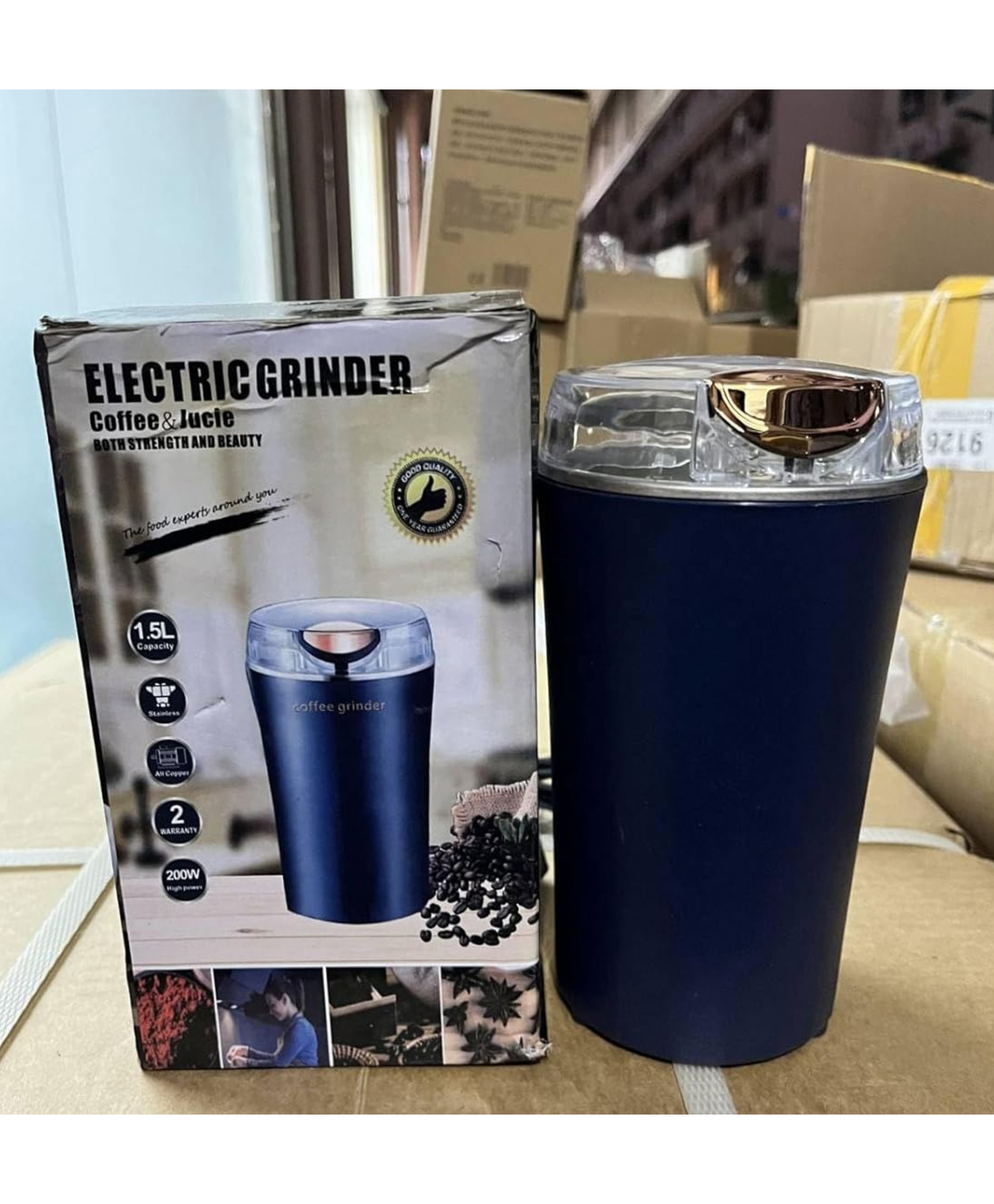 YAMAMA Portable Electric Coffee Grinder and Spice Grinder, 200W Stainless Steel 4-Blade Mixer for Coffee Beans, Masala & Herbs, Push Button Control Durable 304 Stainless Steel Design - Color May Vary-picture-16