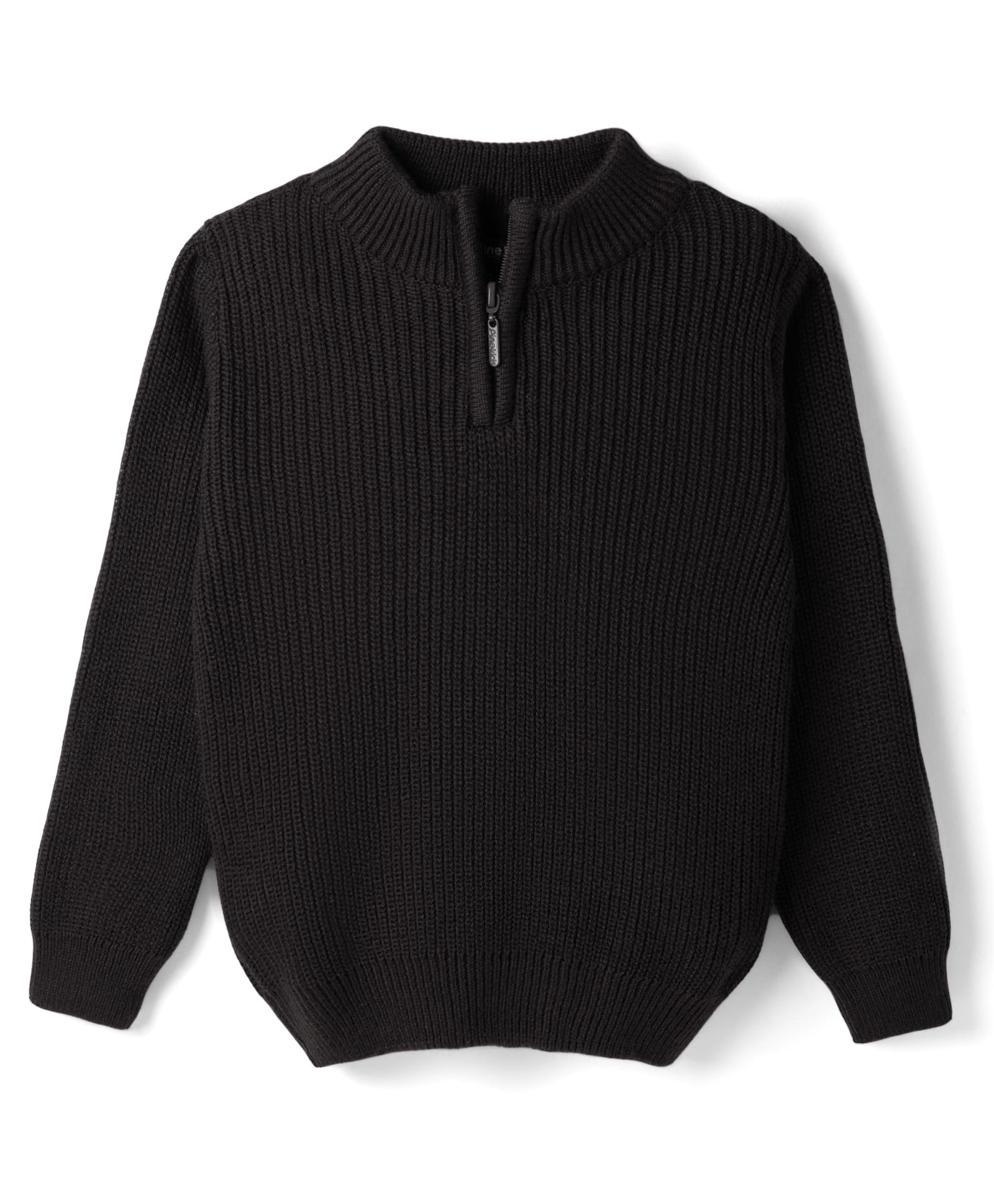 Pine Kids Knit Full Sleeves Solid Colour Pullover - Black-picture-12