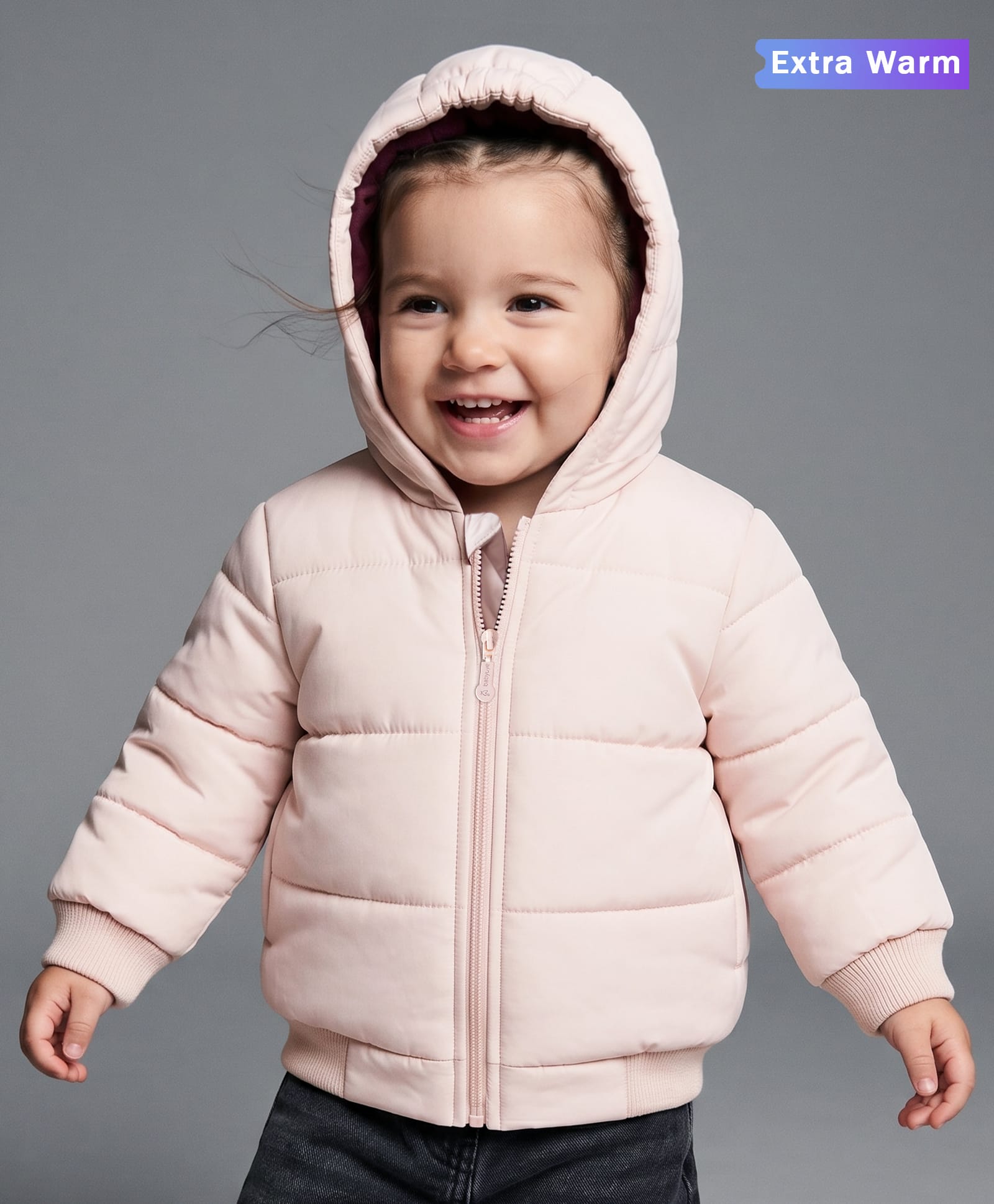Babyoye Padded Hooded Winter Jacket with Full Sleeves - Ivory-image-39