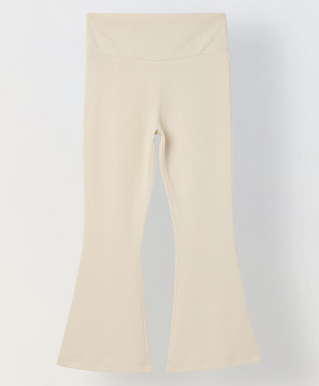Spunkies Pure Cotton Woven Textured Floral Leggings - Cream-picture-15