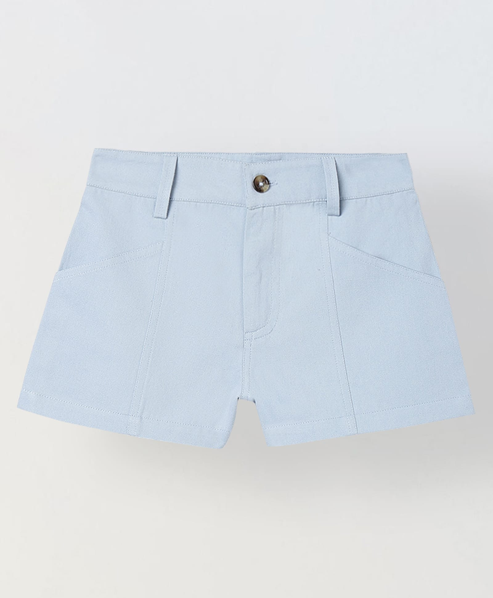 Spunkies Pure Cotton Woven Solid Shorts - Blue-picture-21