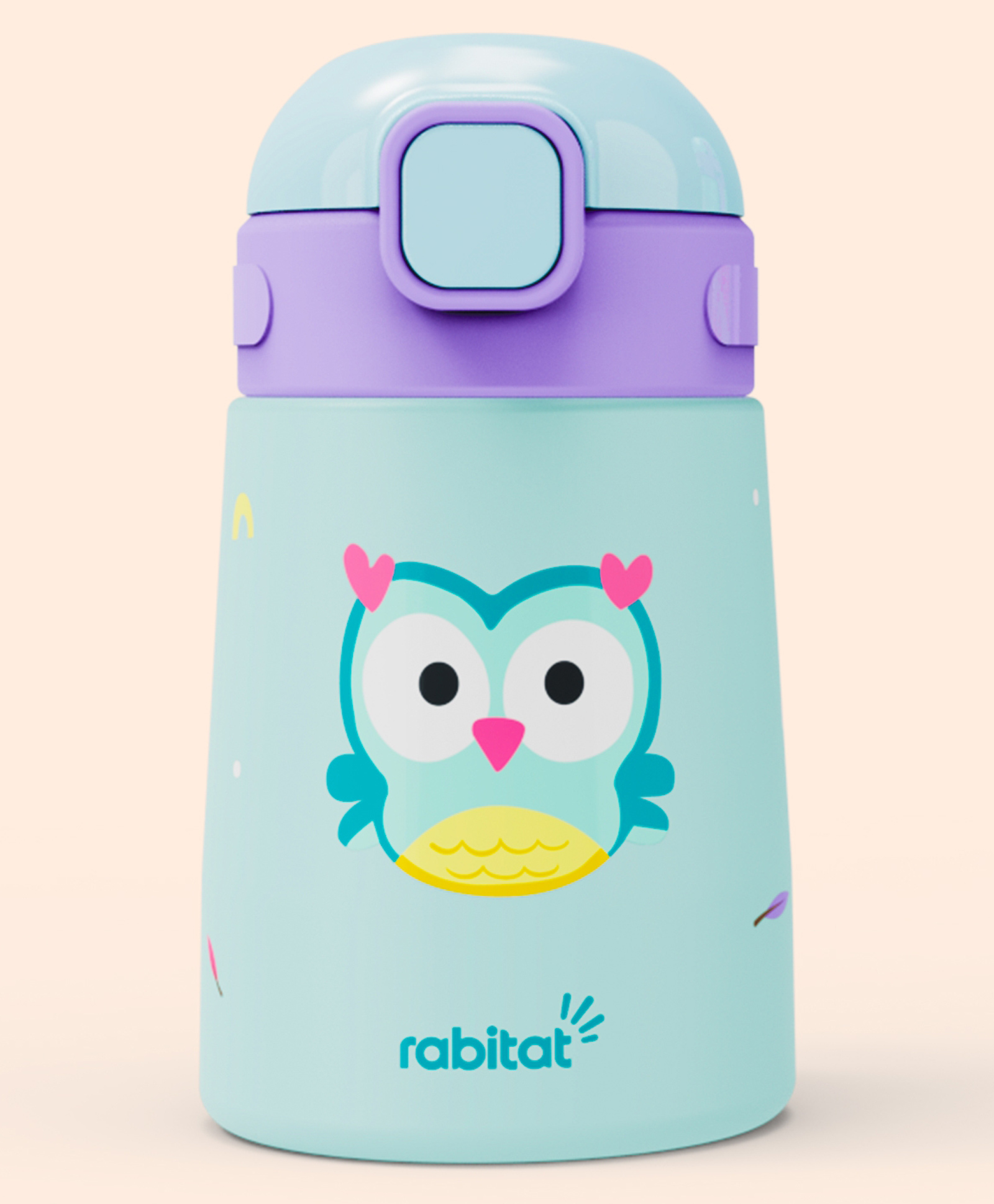 Rabitat Milo Sipper with Owl Print Light Blue - 350 ml-picture-20