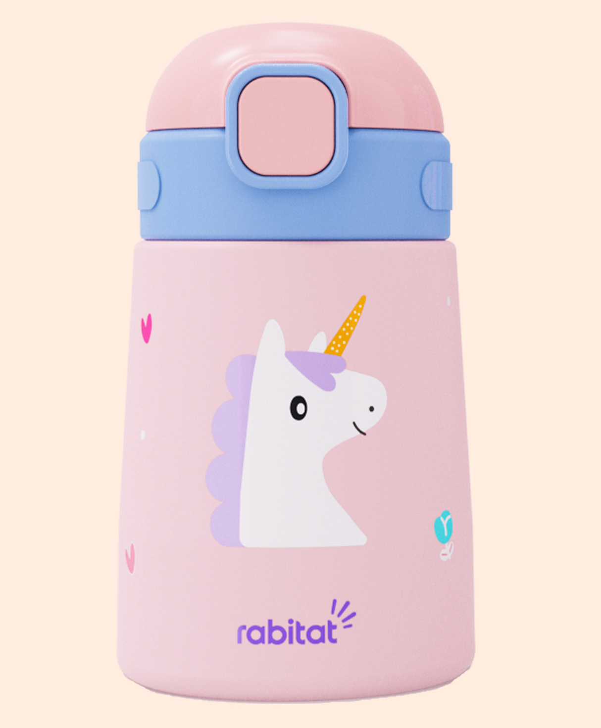 Rabitat Milo Sipper with Unicorn Print Light Pink - 350 ml-picture-21