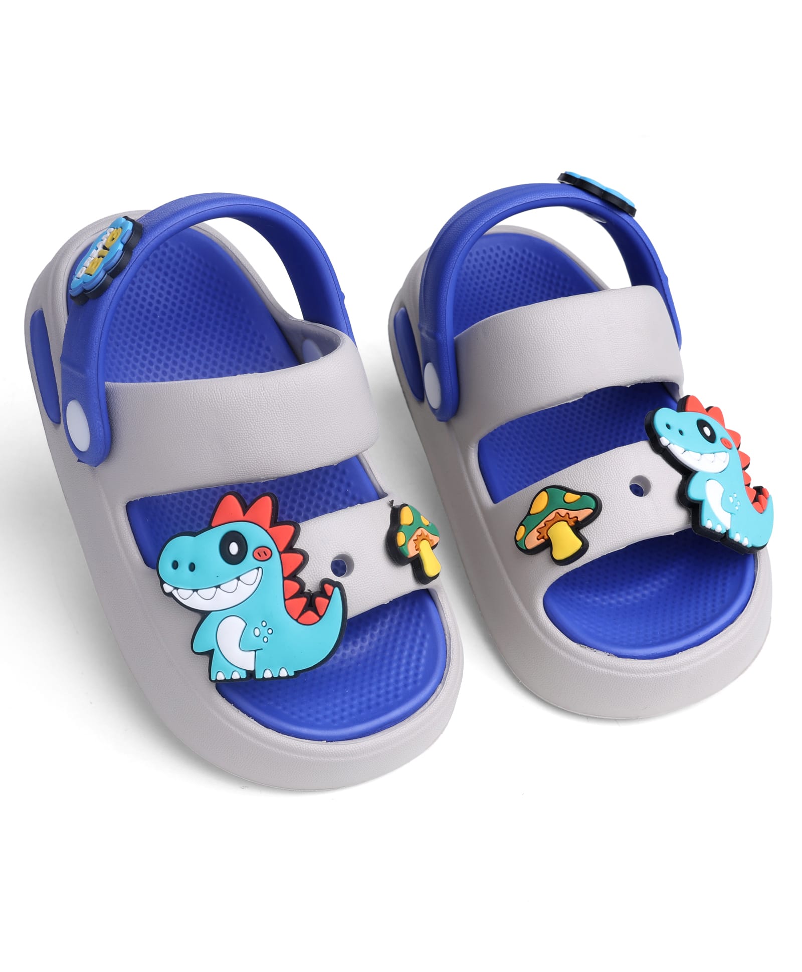 KIDLINGSS Dinosaur Applique Detailed Slingback Sandals - Grey-picture-16