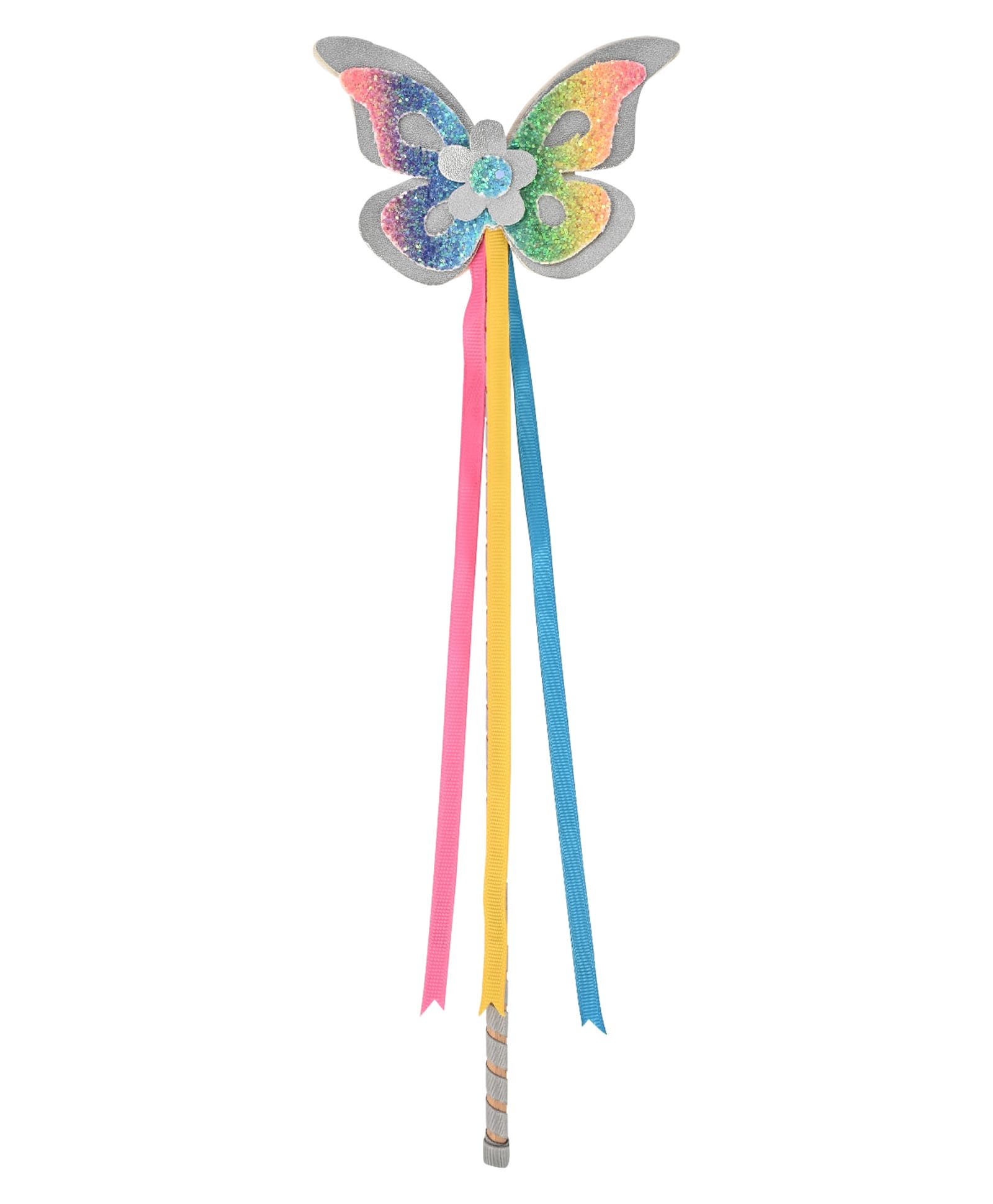 Aye Candy Butterfly Applique Detailed Wand - Blue Yellow & Green-picture-12