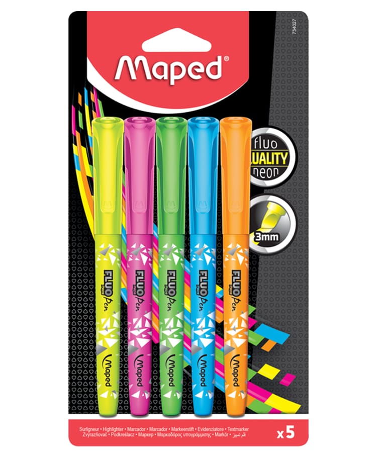 Maped Fluo Highlighter Connect Pen Set of 5 - Multicolor-picture-18