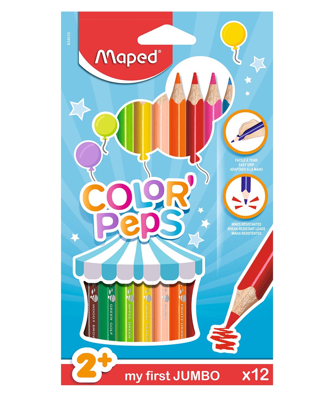 Maped My First Jumbo Size 5mm Wide Lead Color Pencil Set - Pack of 12-picture-11