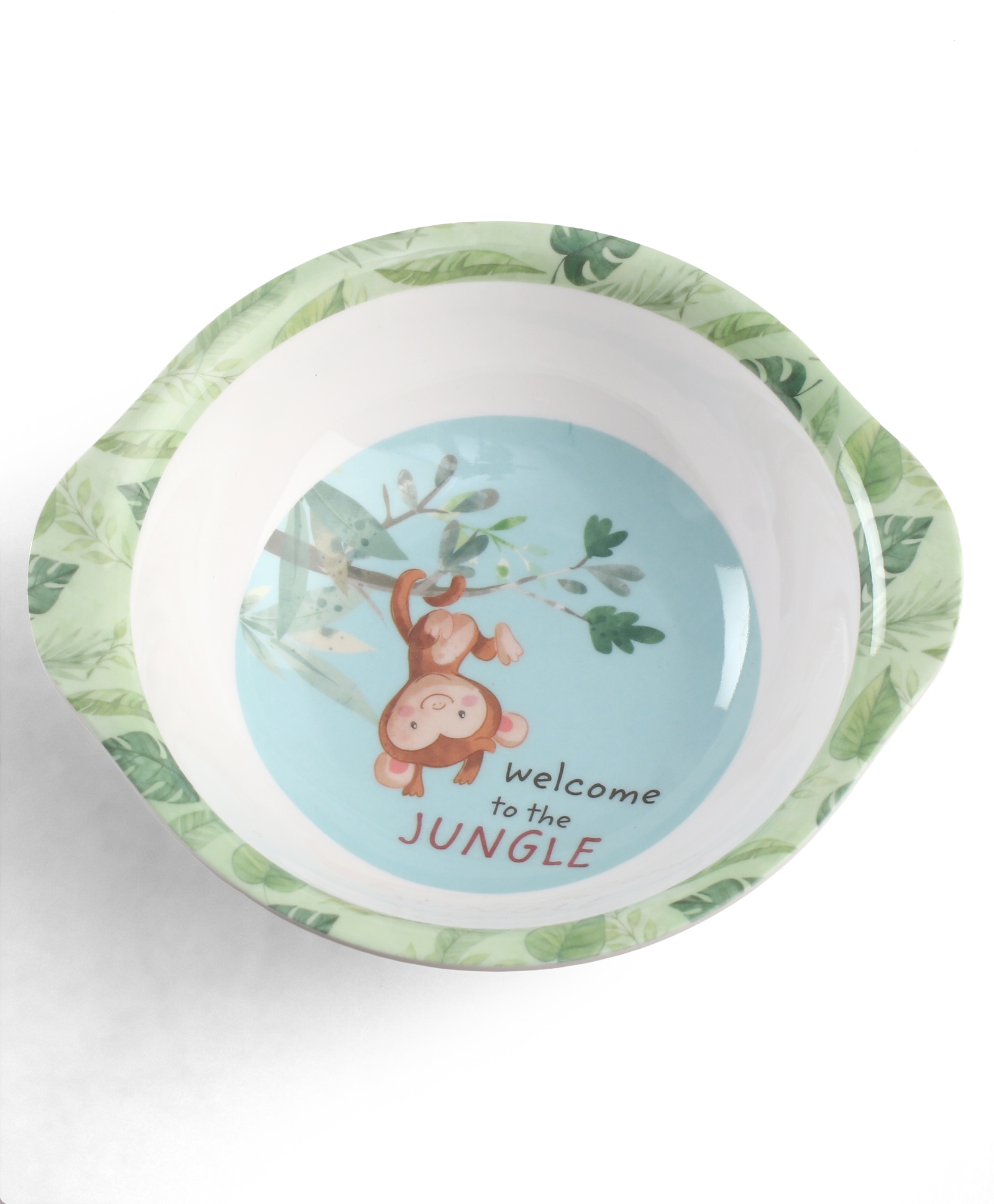 Servewell Jungle Theme Printed Round Bowl with Handle -Sky-picture-11