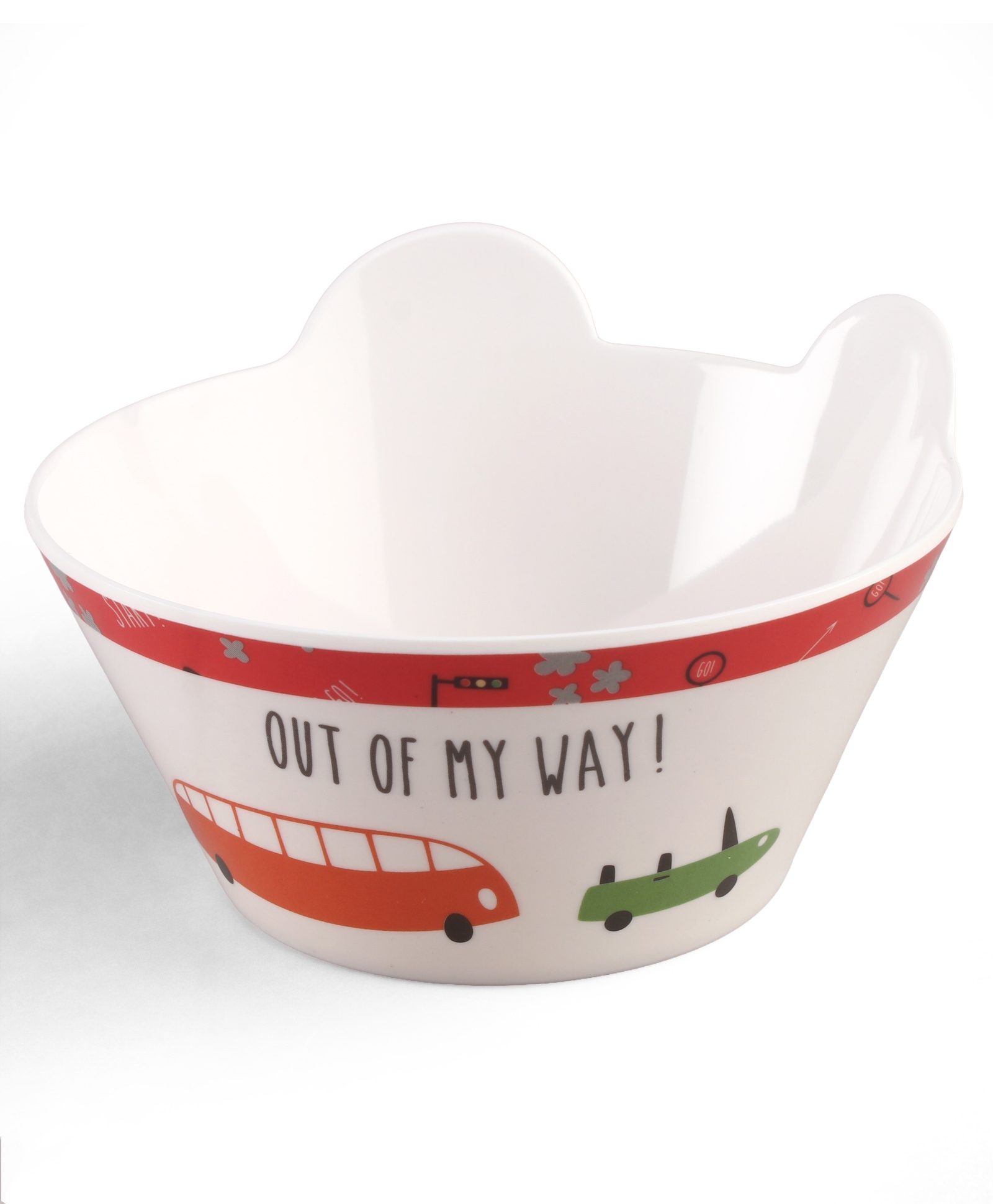 Servewell Face Designed Car Printed Round Bowl - Red-image-38