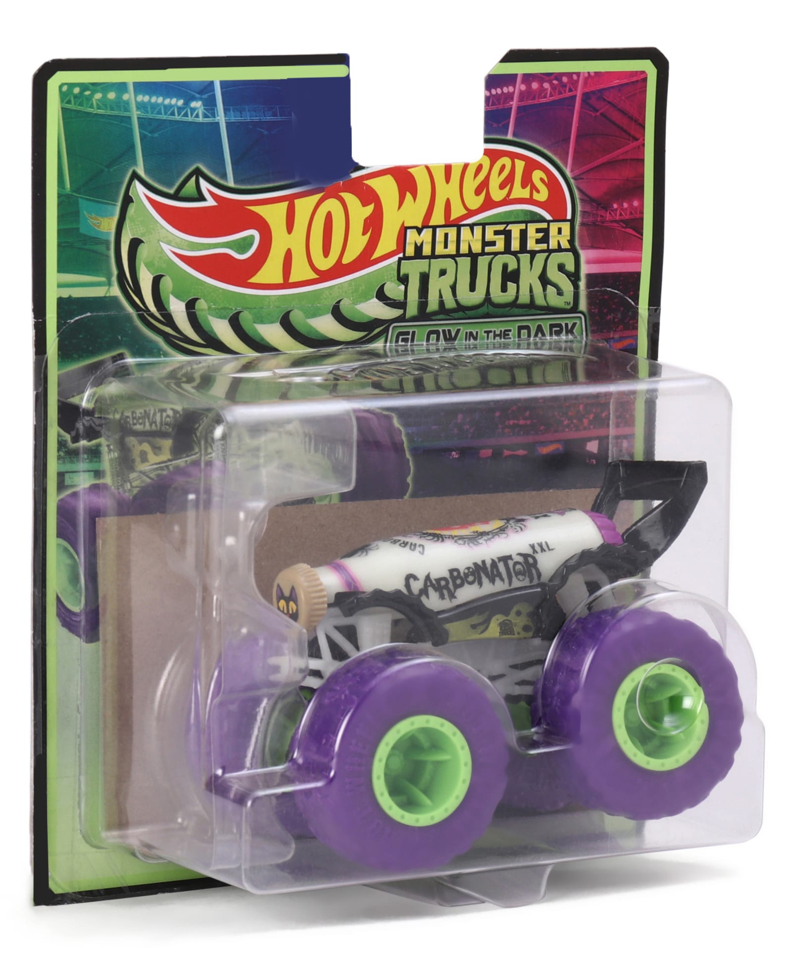 Hot Wheels Glow In Dark Free Wheel Die Cast Monster Truck - Carbonator XXL-picture-2