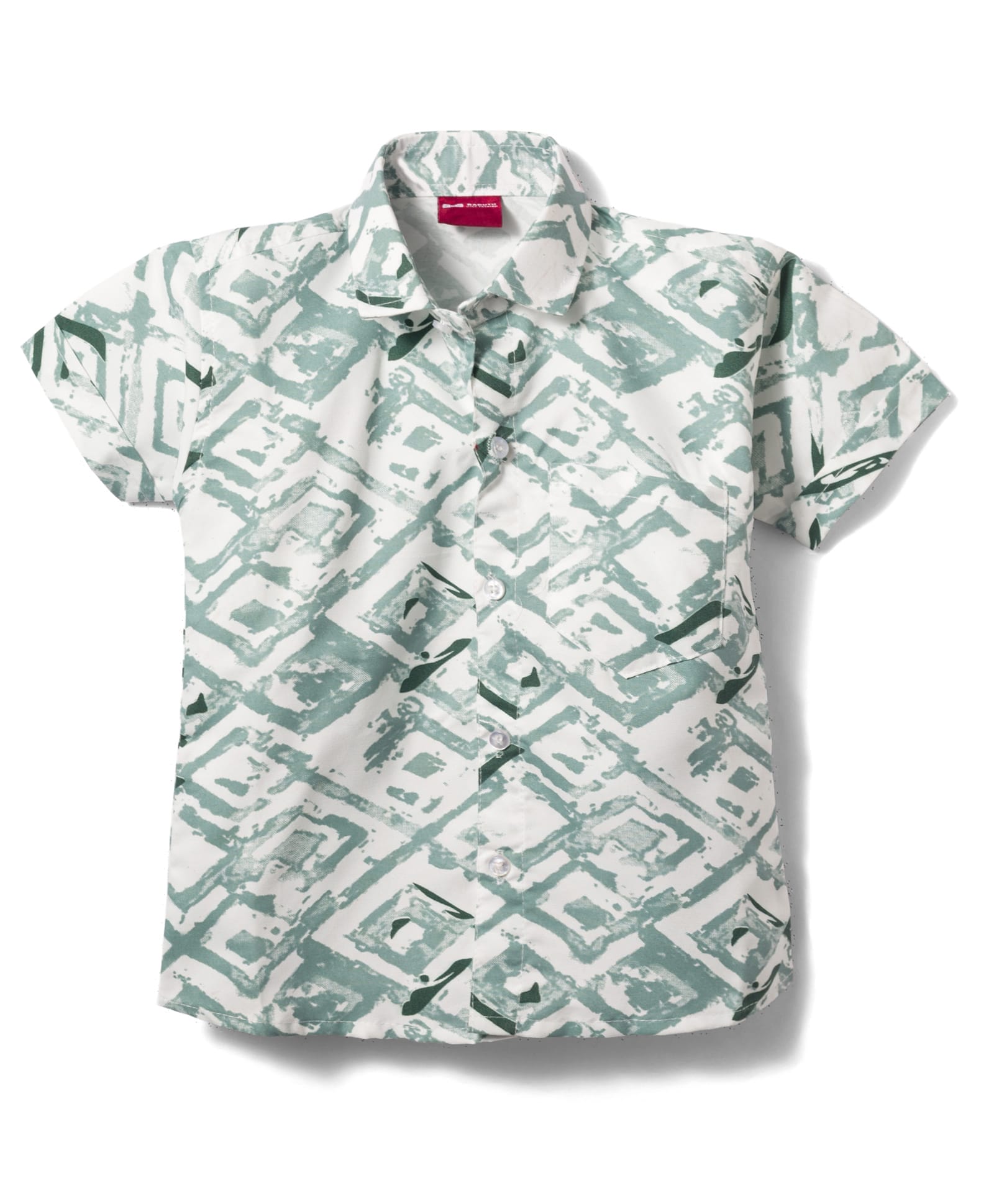 Radutu Cotton Woven Half Sleeves Printed Shirt - Sea Green-picture-29