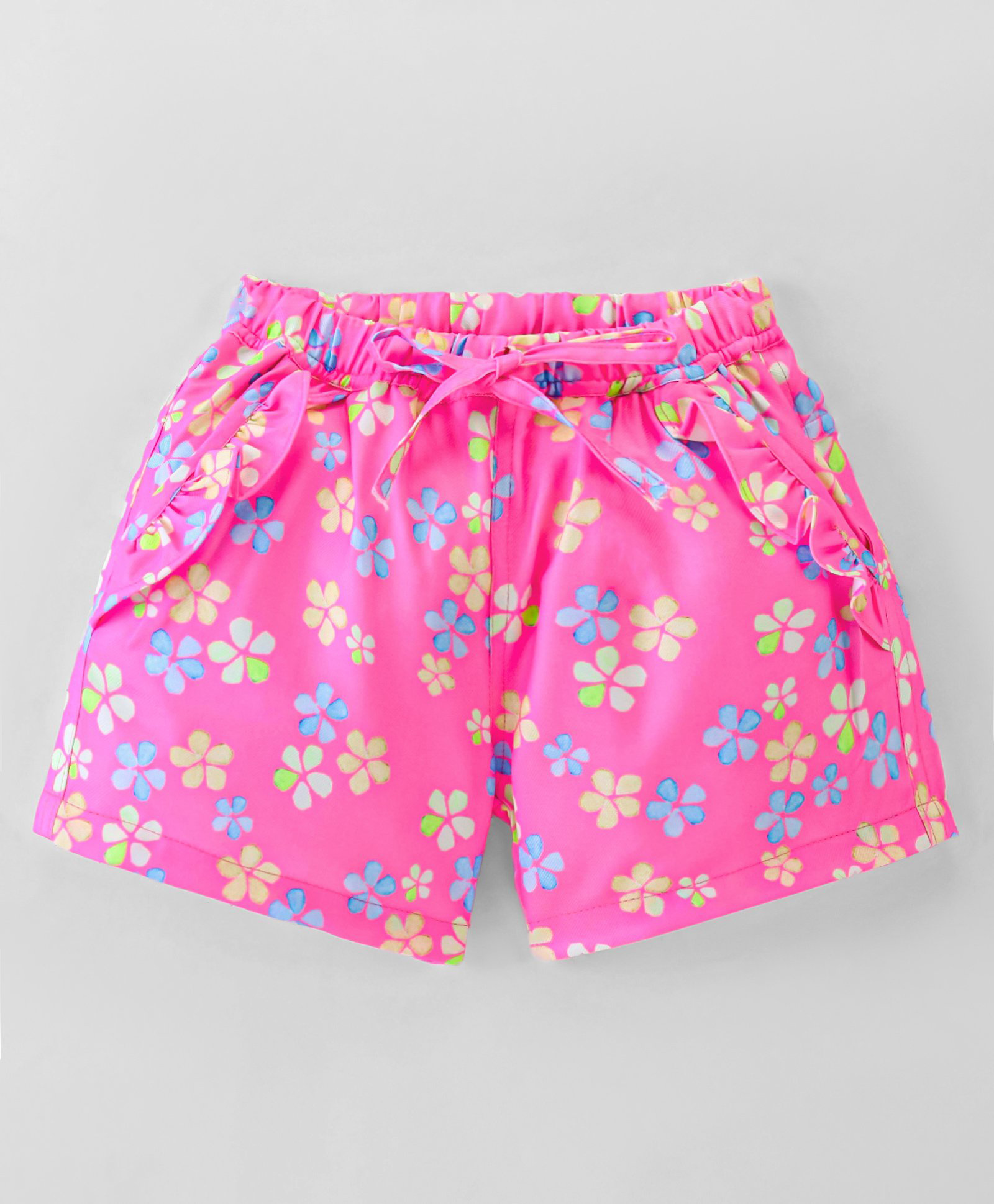 Enfance Core Cotton Woven Knee Length Floral Printed Shorts - Pink-picture-11