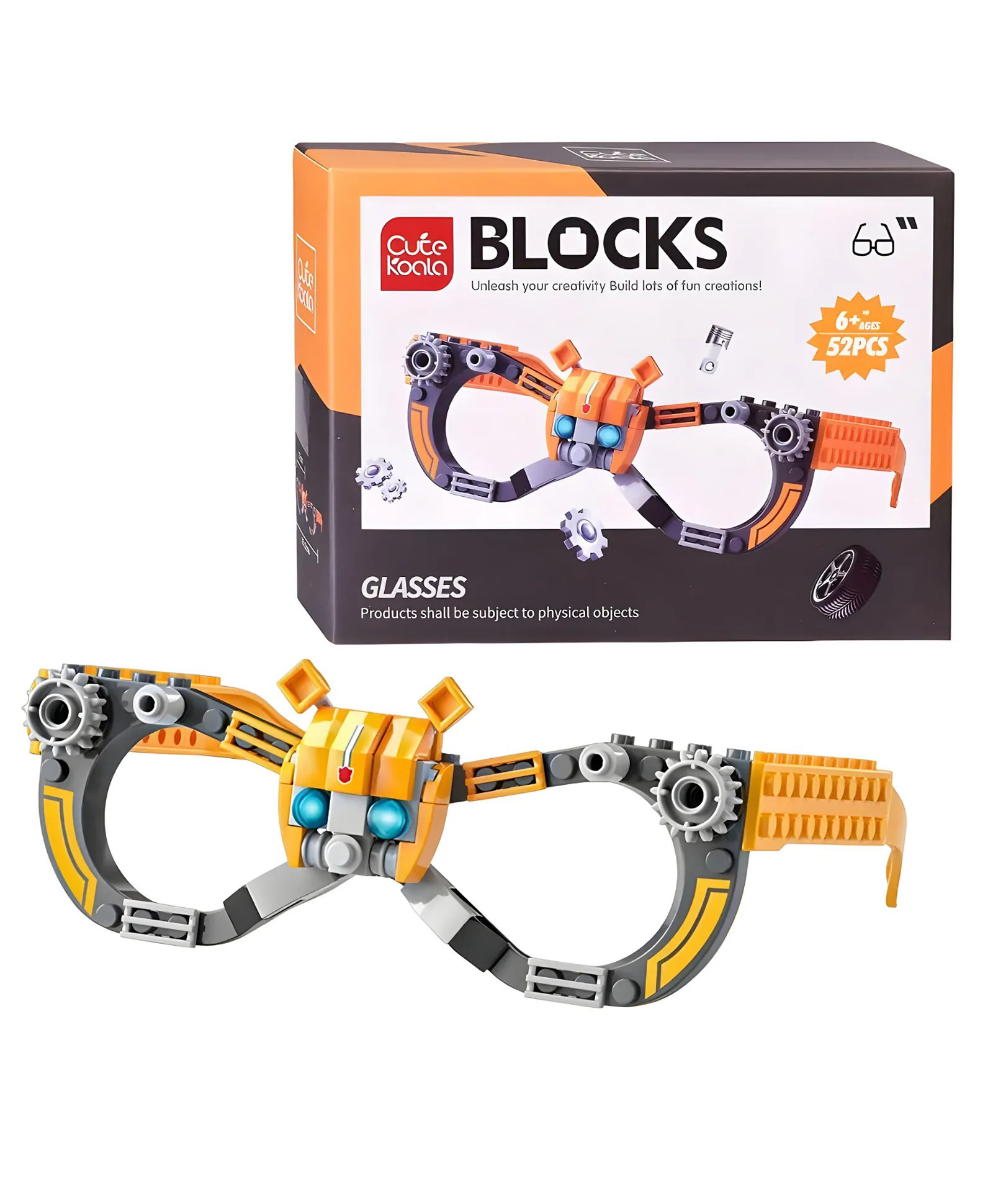 AKN TOYS DIY Mech Robot Glass Building Block Set for Kids, Sun Glass Assemble Construction Kit Robot Architect Model Educational Toy -PACK OF 1 ( COLOR AND DESIGN MAY VARY)-image-22