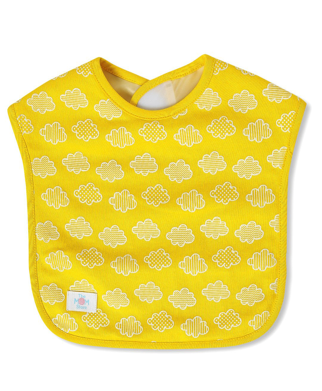 The Mom Store Cotton Waterproof Buttercream Clouds Feeding Bib - Yellow-picture-32