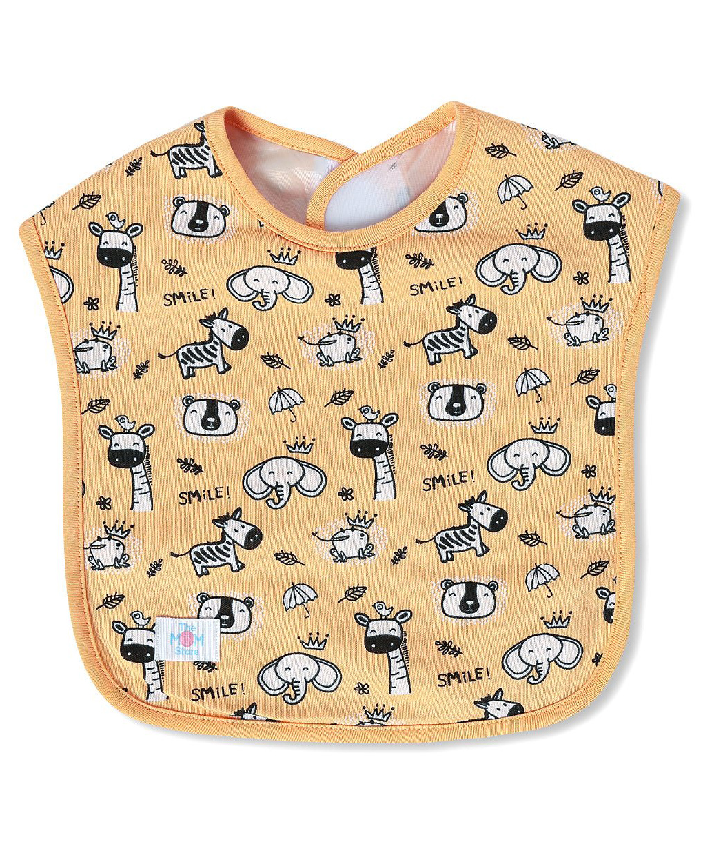 The Mom Store Cotton Waterproof Rusty Jungle Feeding Bib - Orange-image-22