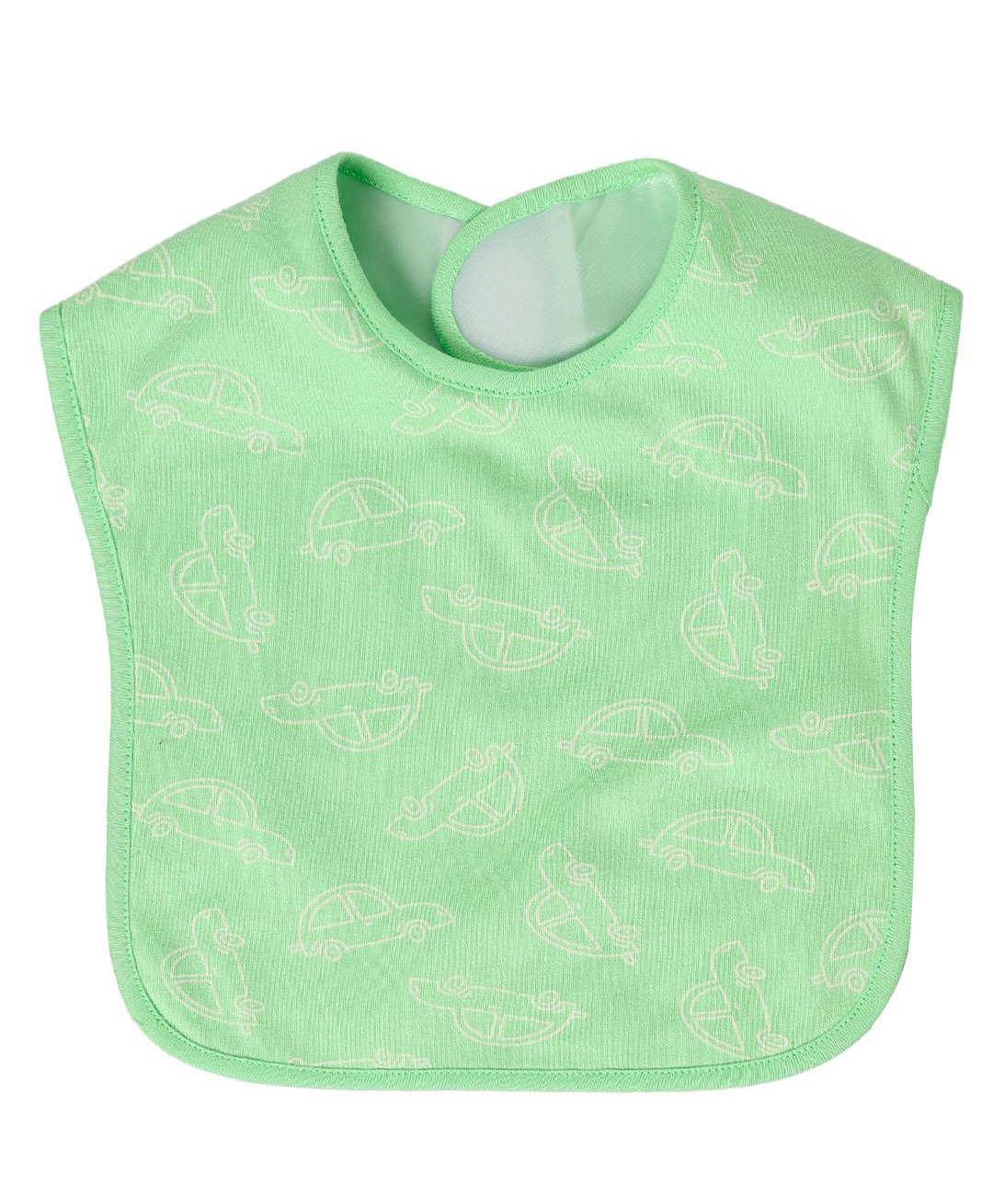 The Mom Store Cotton Waterproof Vroom Vroom Feeding Bib - Green-picture-35