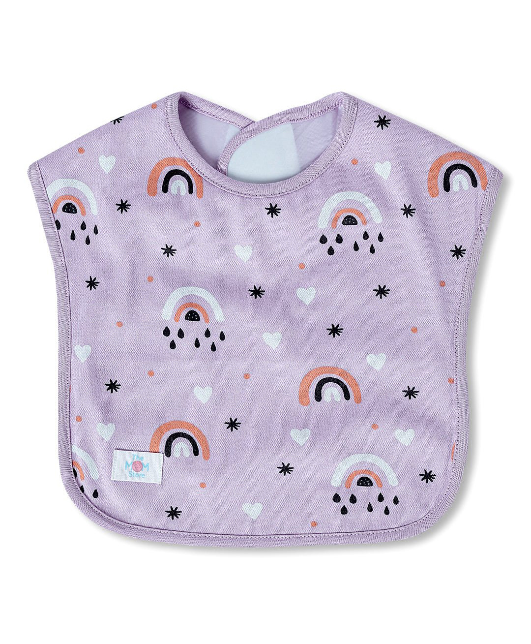 The Mom Store Cotton Waterproof Lavender Twinkle Feeding Bib - Lavender-picture-31