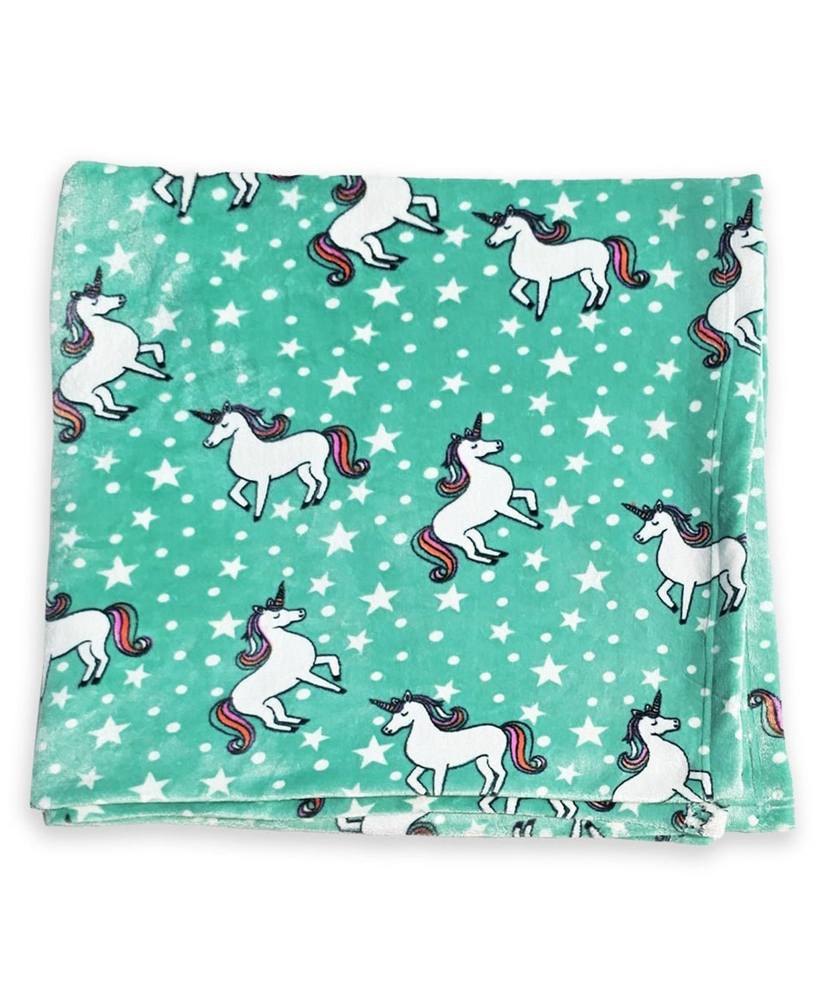 The Mom Store Unicorn Slumber Party Fleece Blanket - Green-image-28