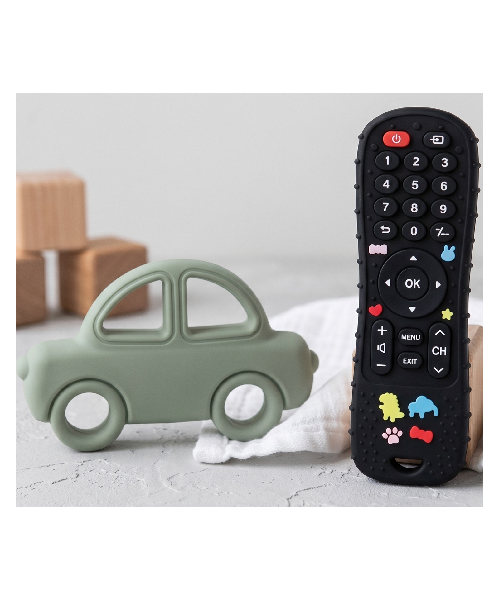 Kidcup Remote Control Teether Toy & Car Shape Teether - Green-image-37