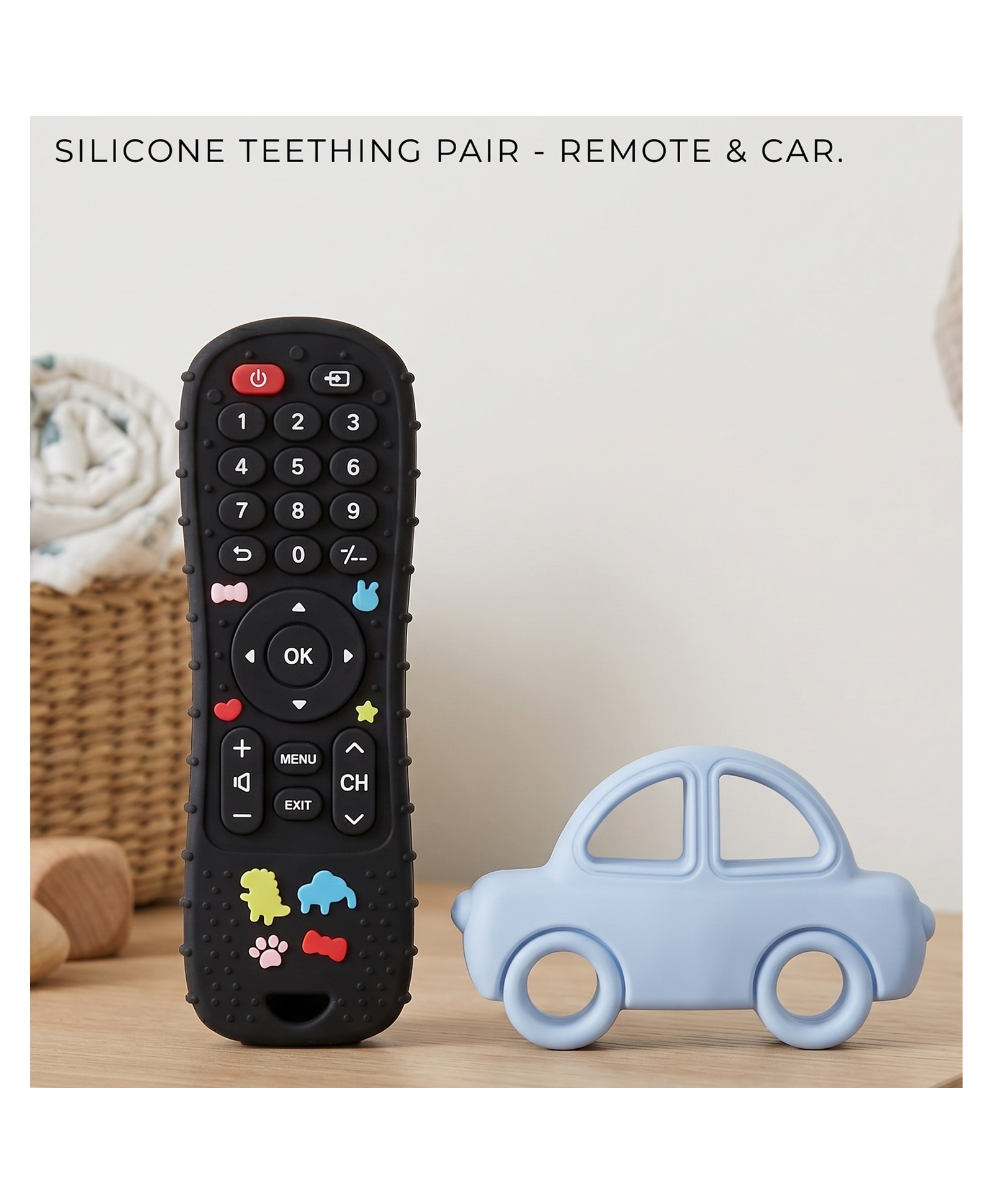 Kidcup Remote Control Teether Toy & Car Shape Teether - Sky Blue-image-35