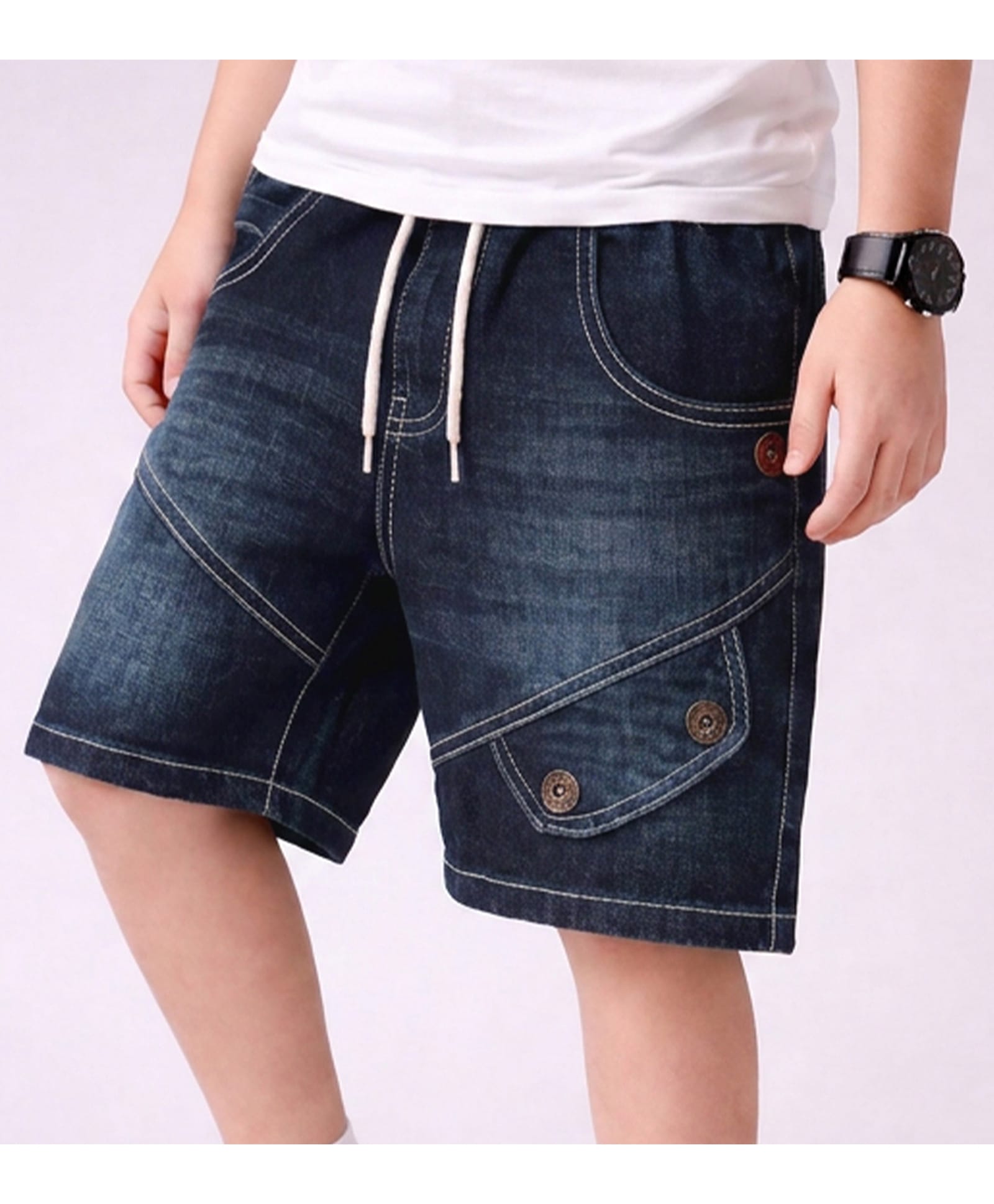 PURPLE UNITED KIDS Denim Woven Washed Shorts - Dark Blue-picture-20