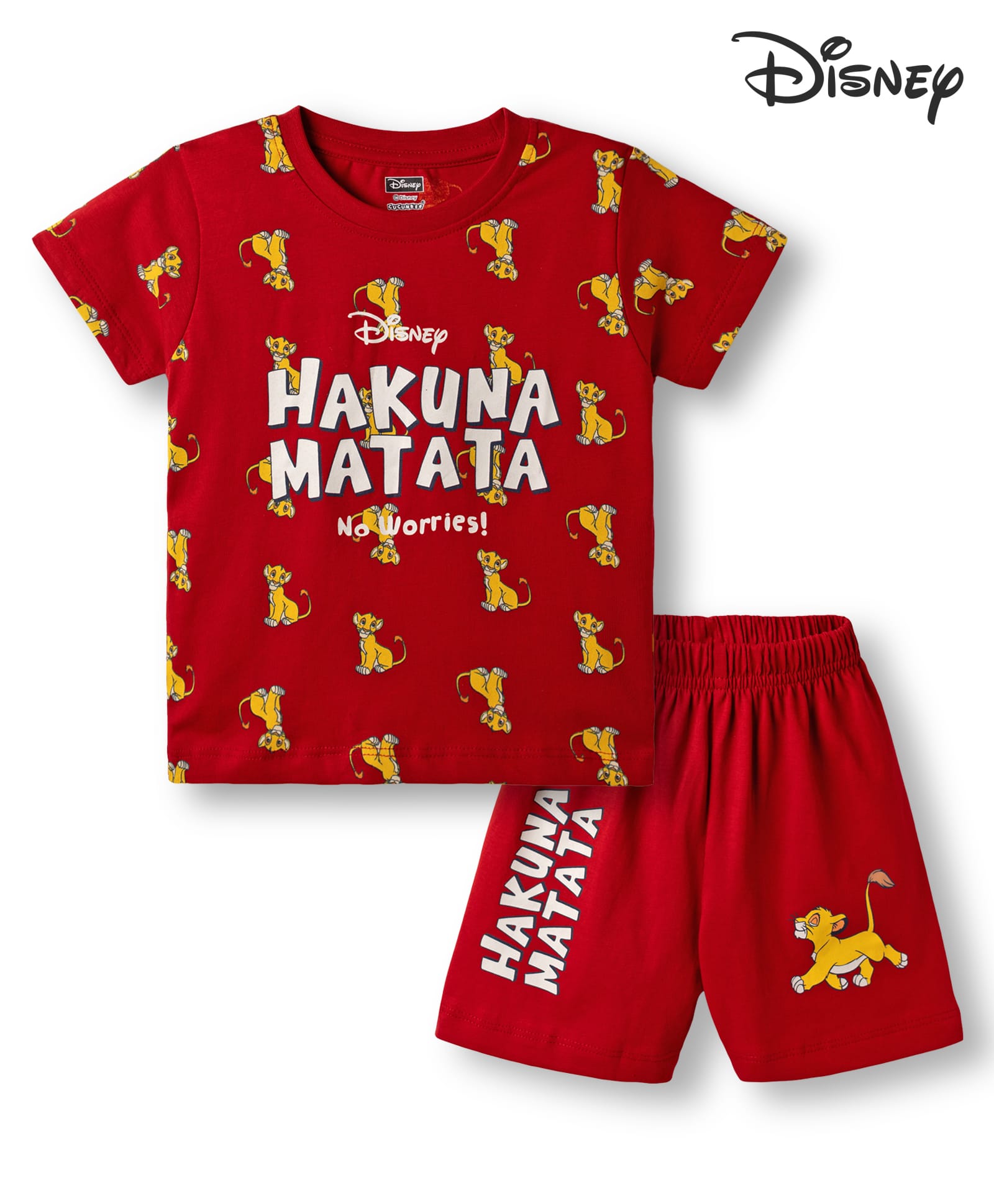 CUCUMBER Male Half sleeves Sinker Tshirt and Bottomwear Red XL (18-24m)-image-32