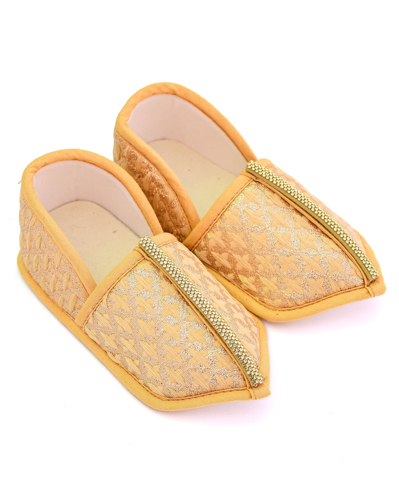 Daizy Mojari Stones Embellished Mojaris - Golden-picture-22