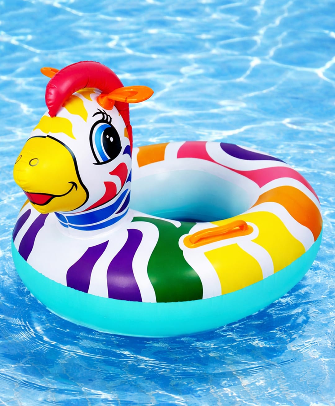 Sanjary Kids Inflatable Animal Baby Float Ring Pool Swim Trainer Seat Toddler Water Toy Summer Beach Safe Fun Colorful Design color design may vary-picture-26