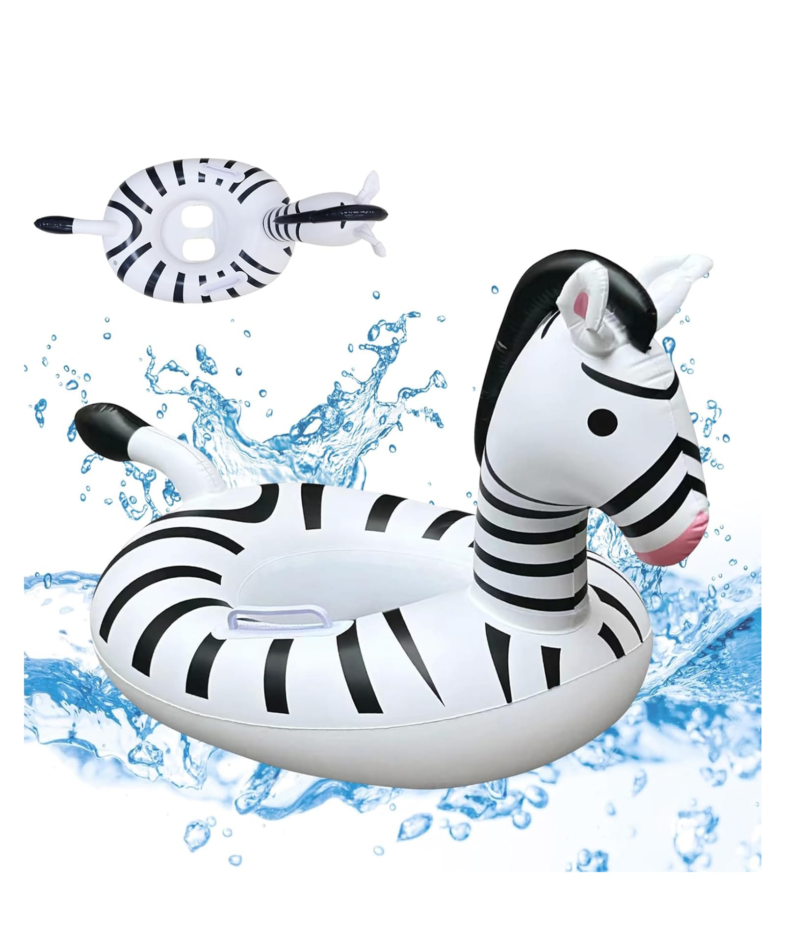 Sanjary Kids Inflatable Animal Baby Float Ring Pool Swim Trainer Seat Toddler Water Toy Summer Beach Safe Fun Colorful Design color design may vary-image-20