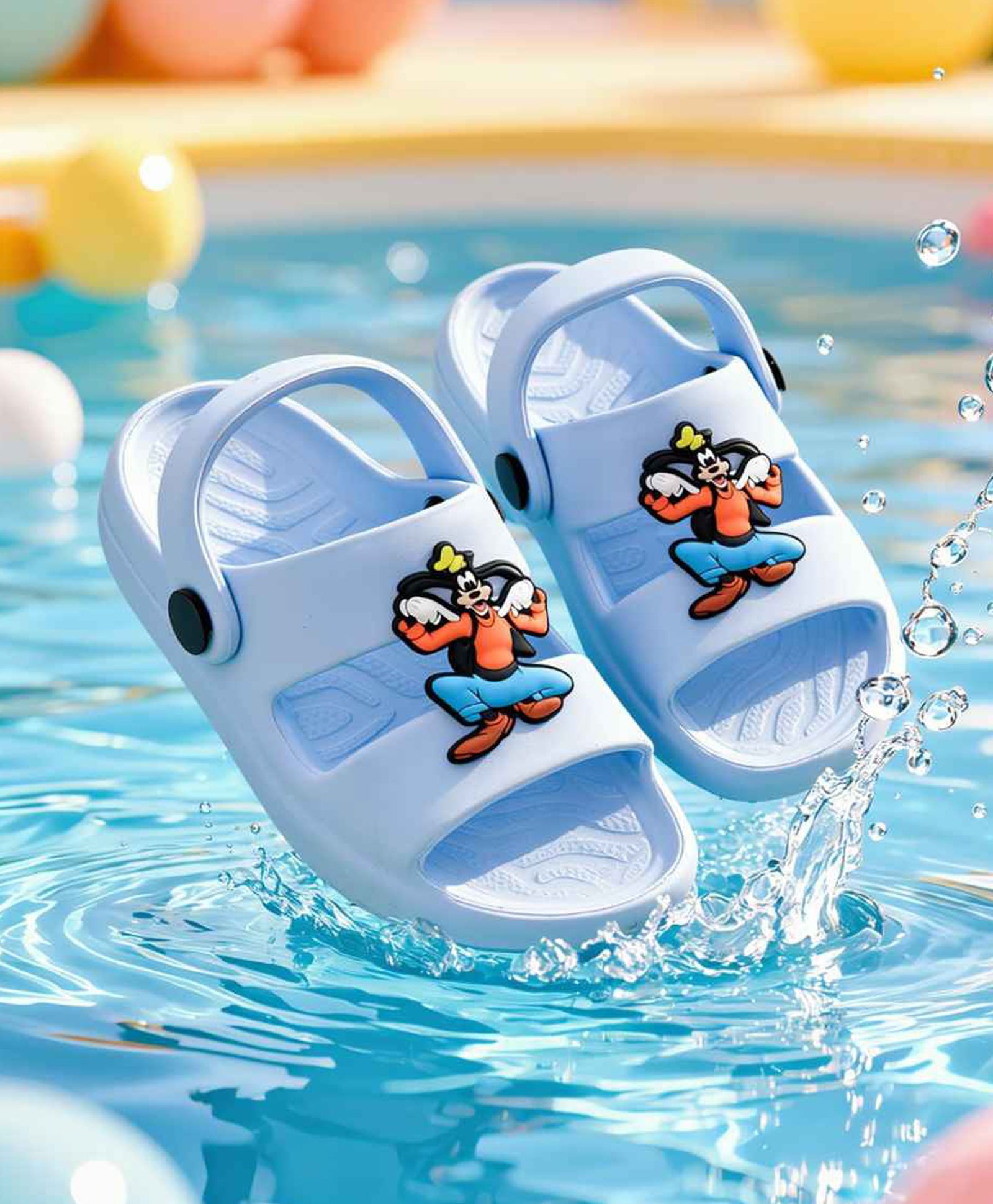 Yellow Bee Disney Pixar Toystory Featuring Woody Applique Detailed Slingback Clogs - Blue-image-30