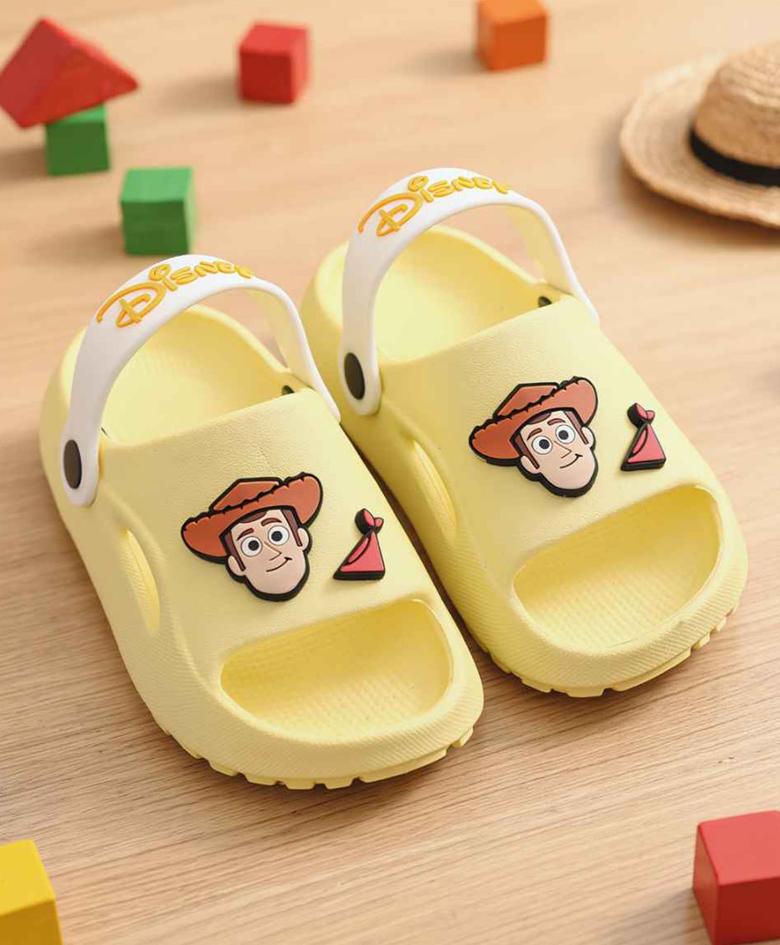 Yellow Bee Disney Pixar Toy Story Featuring Woody Applique Detailed Slingback Clogs - Yellow-picture-24