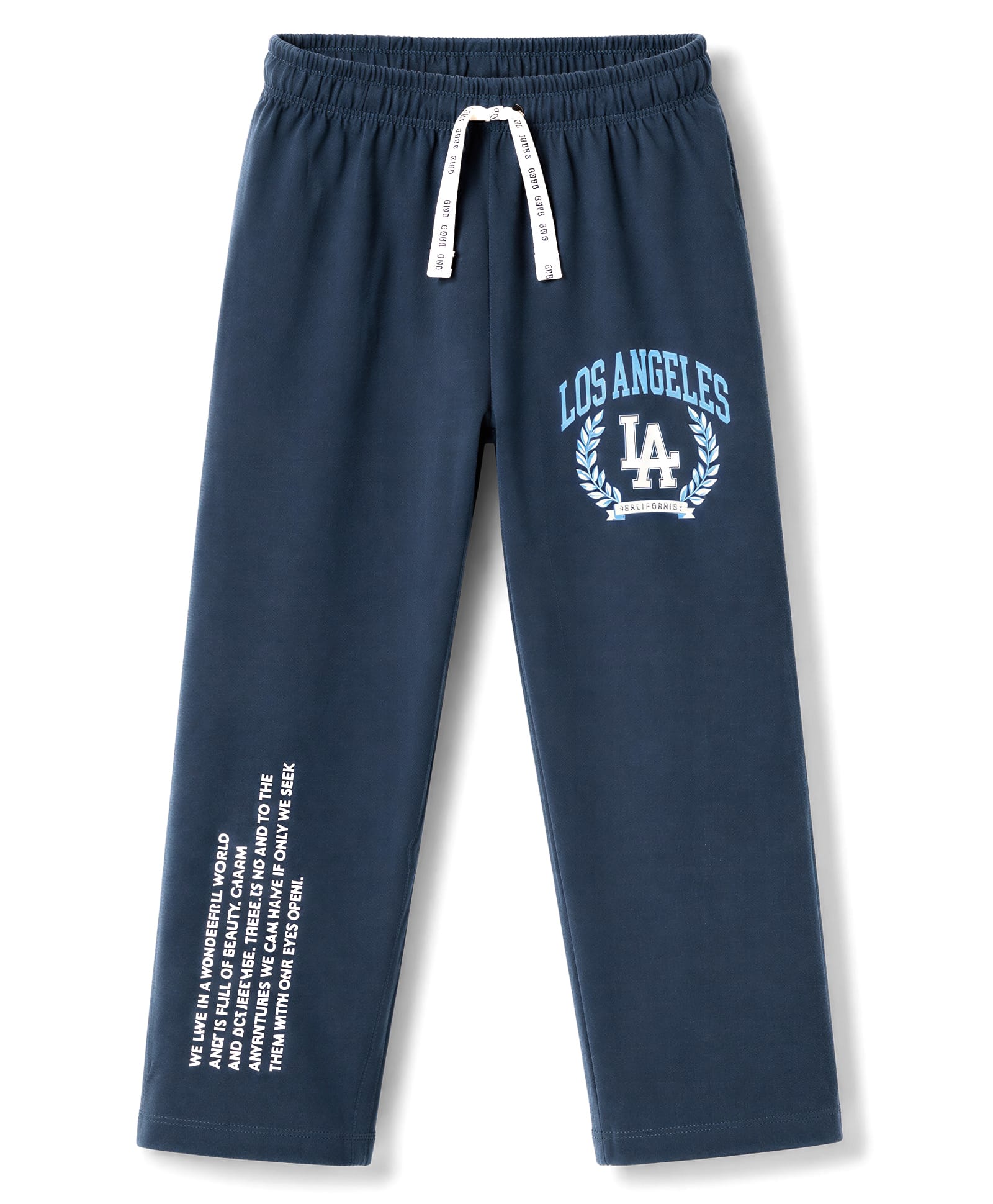 CUCUMBER Sinker Knit Full Length Text Printed Leggings - Navy Blue-picture-28