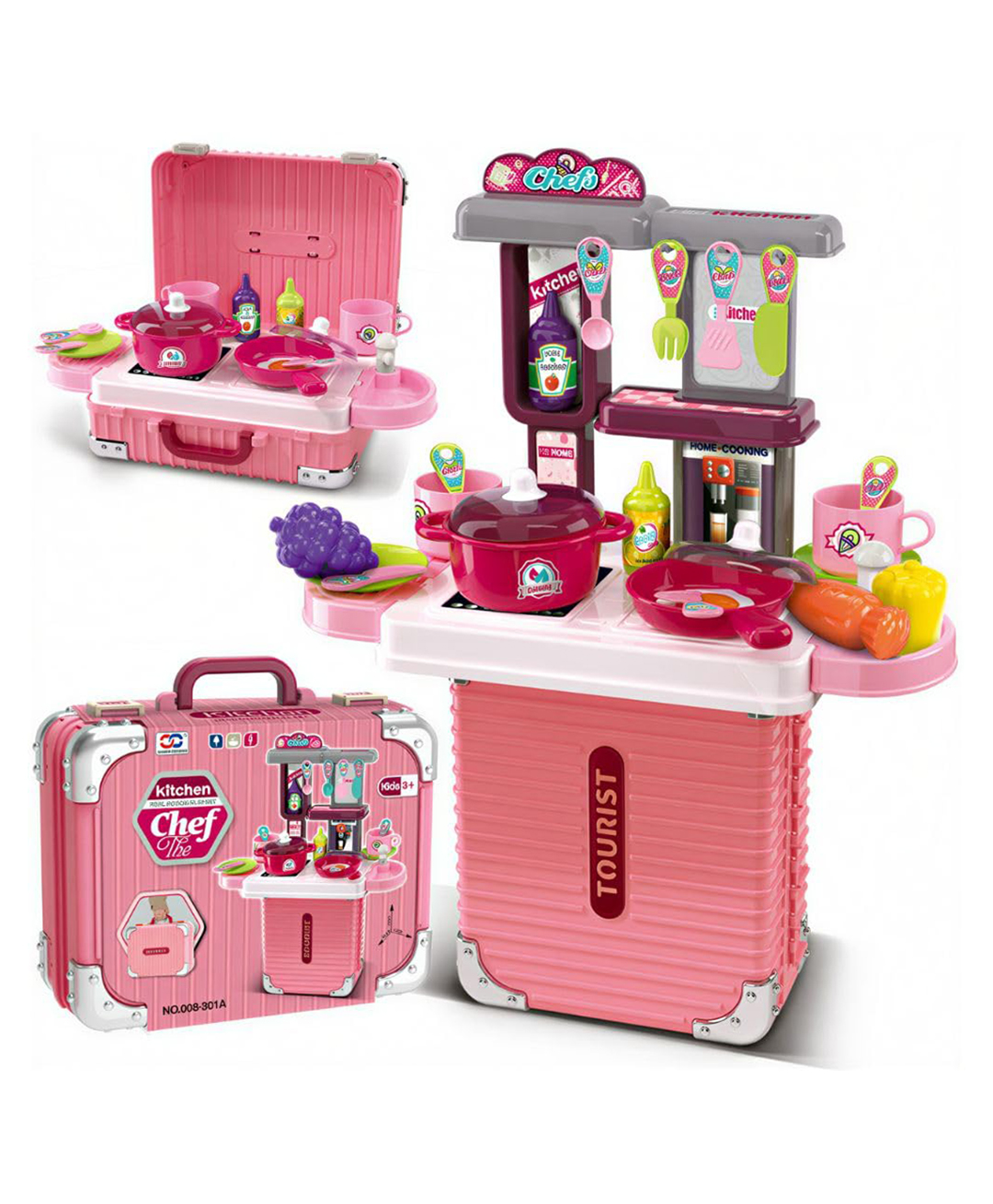 FunBlast Kitchen Set Toy with Carry Case for Girls Pack of 33 Pcs (Multicolor)-picture-21