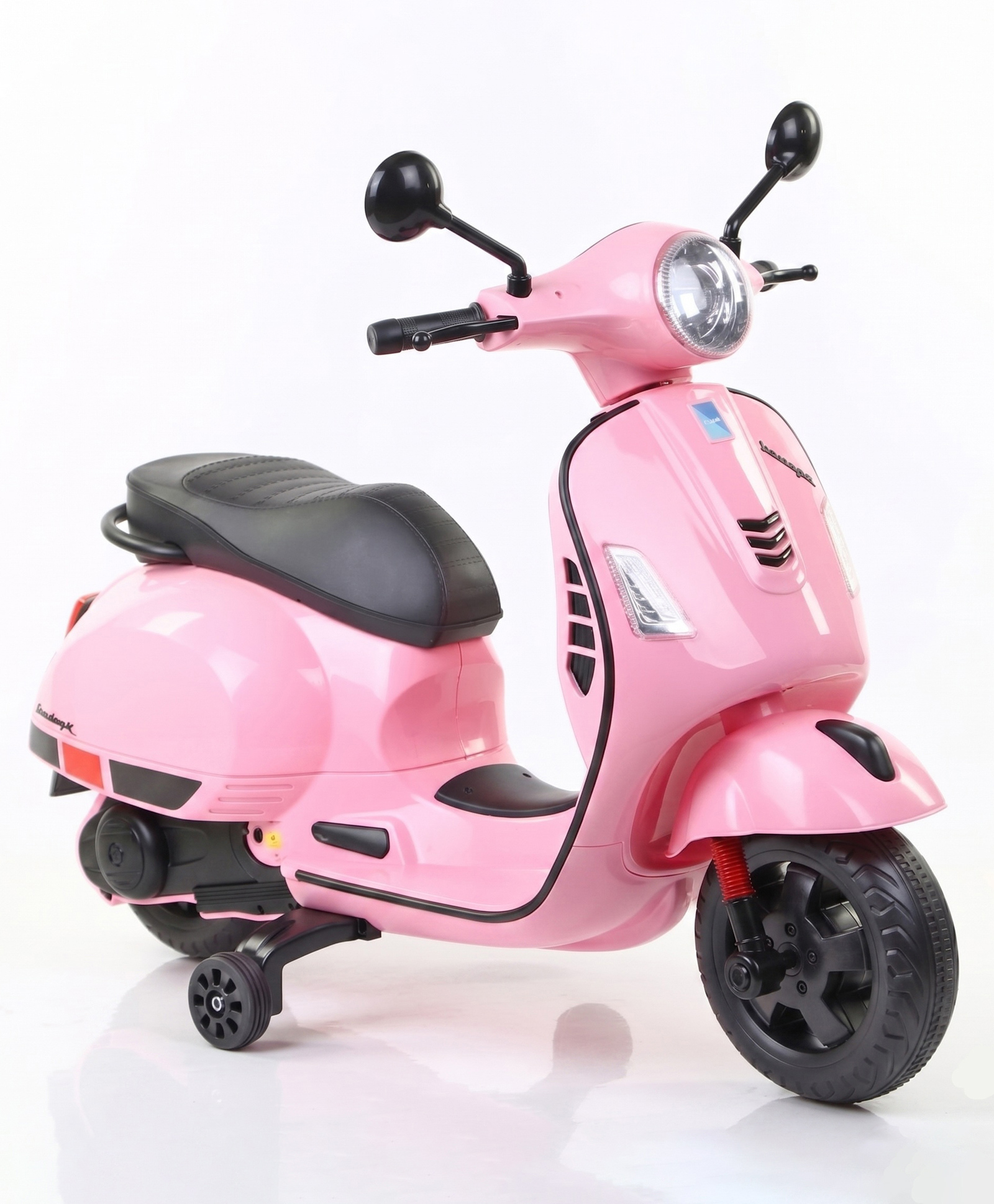 Ebabykart Vespa 12V Electric Ride On Scooter for Kids with Foot Accelerator 3-7Yrs Bike Battery Operated Ride On (Pink)-image-48