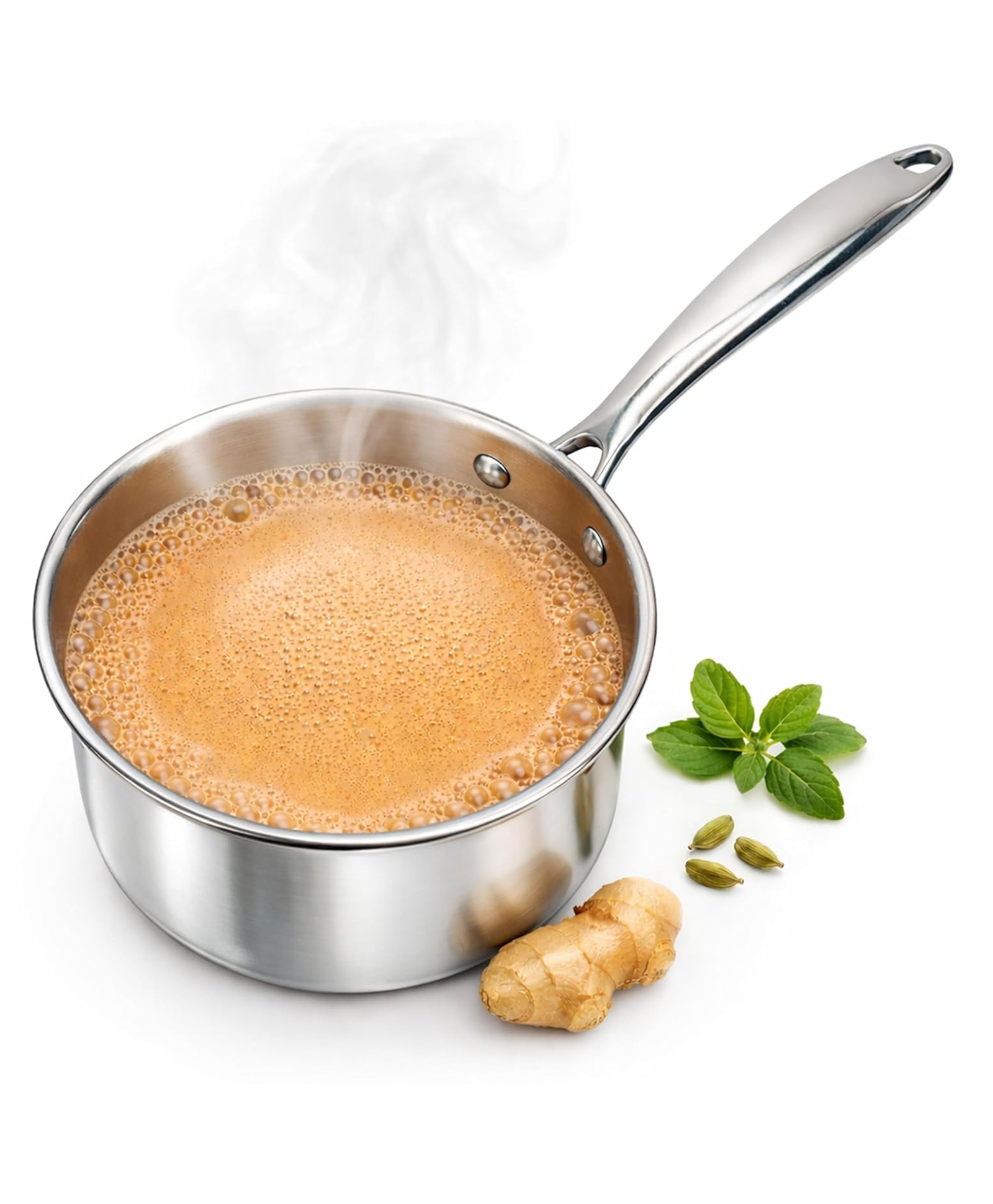 SOLARA Sterra Stainless Steel 3-Layer Triply Thick Bottom Toxin-Free 16 cm Sauce Pan for Tea - 1.7 ltr I-image-37