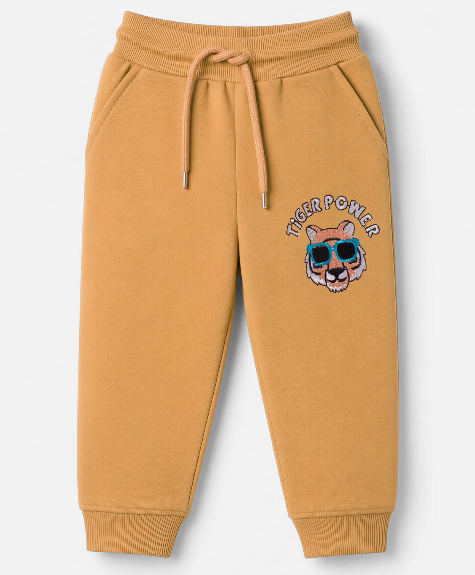 Taeko Single Jersey Knit Full Length Lounge Pant with Tiger Print- Yellow-picture-12