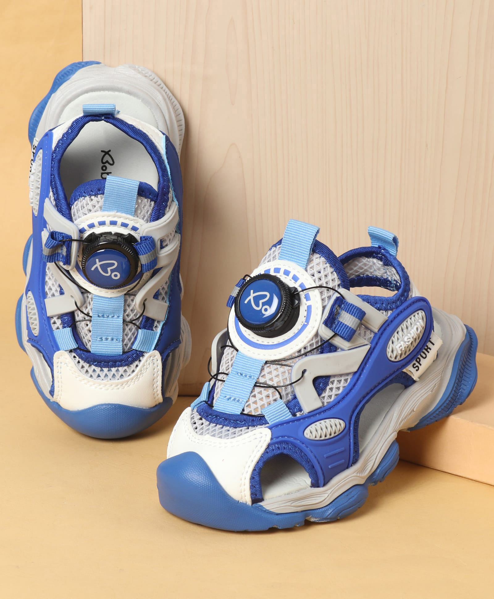 Babyoye Slip On Sandals - Blue-image-2