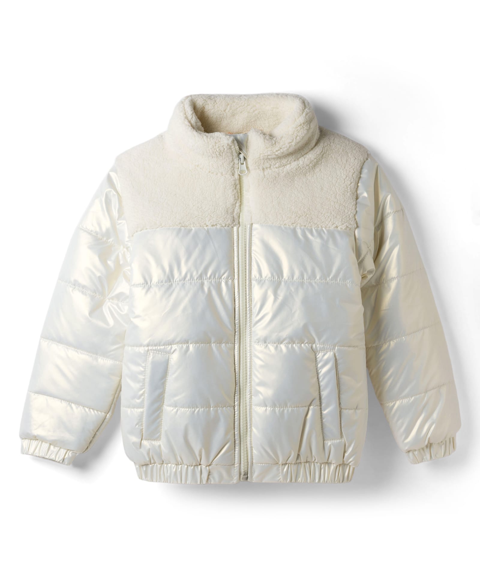 Primo Gino Padded Quilted Jacket with Full Sleeves and Fur Detail in Offwhite for 6-7 Years 6-7Y-image-49