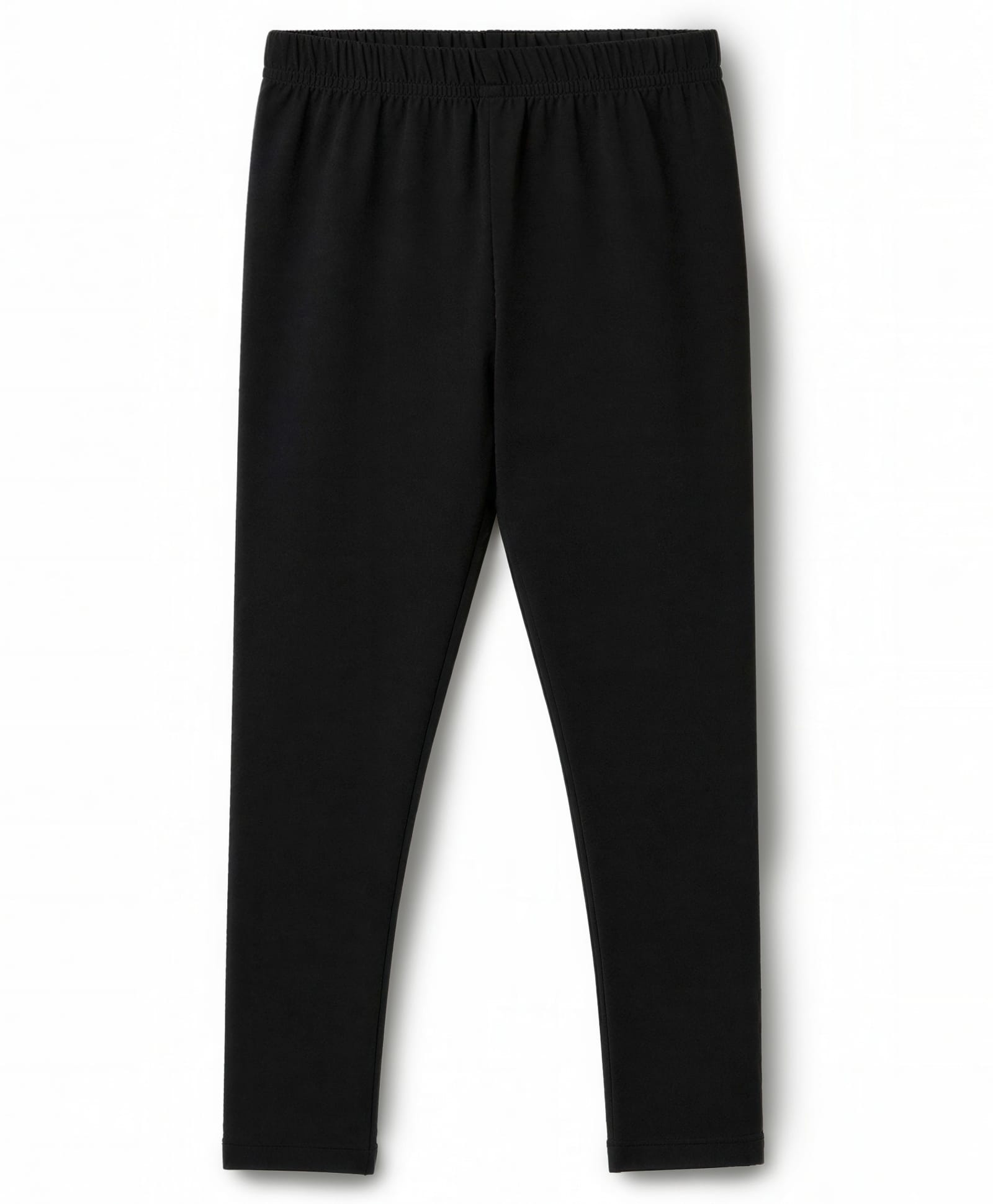 CUCUMBER Sinker Knit Full Length Solid Colour Leggings - Black-image-24