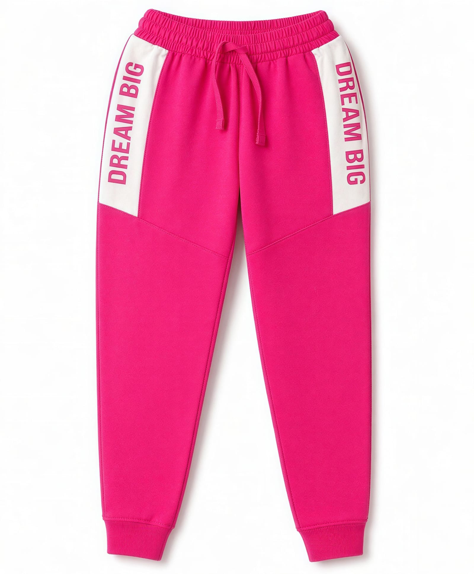 CUCUMBER Sinker Knit Full Length Lounge Pant with Text Print & Cut & Sew Design - Dark Pink-picture-13