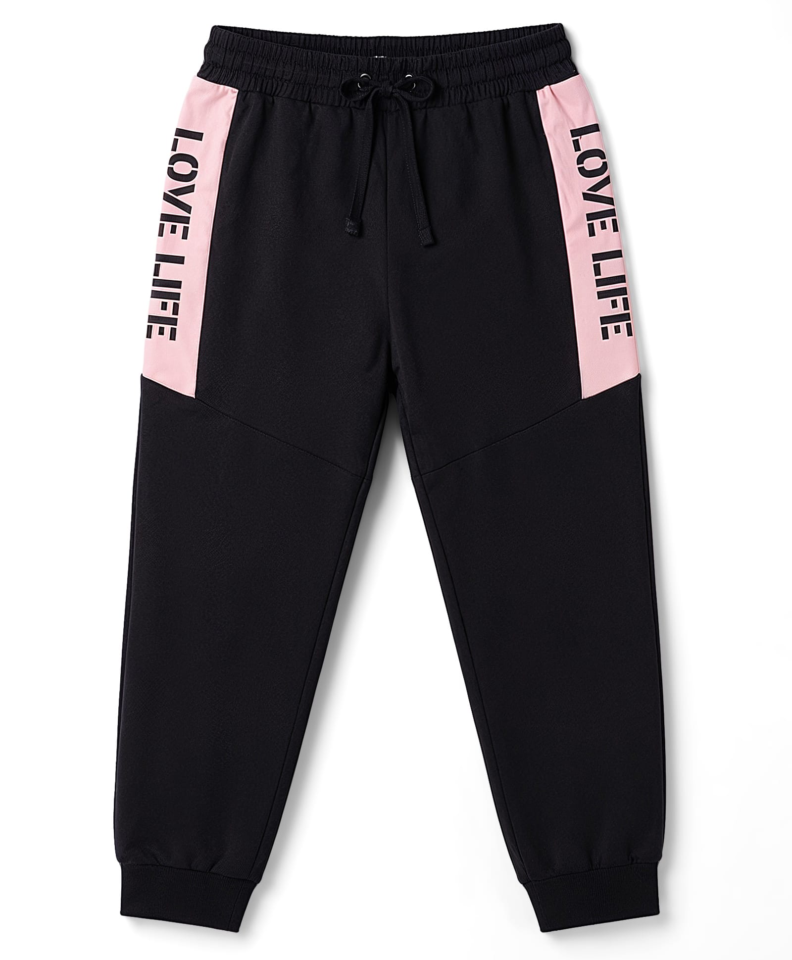 CUCUMBER Sinker Knit Full Length Text Printed Lounge Pant - Black-picture-17