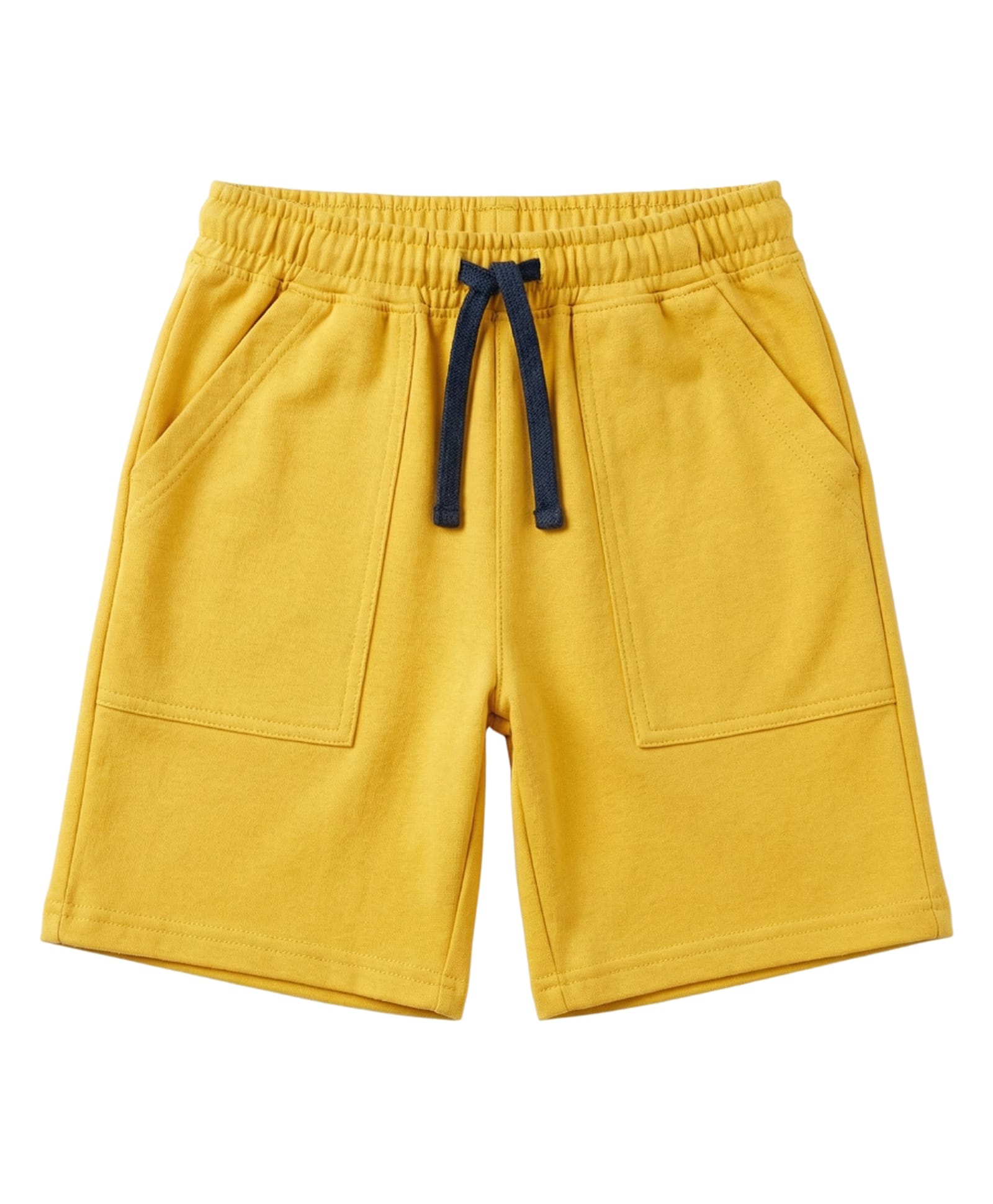Kidcity Cotton Knit Solid Shorts - Mustard-picture-18