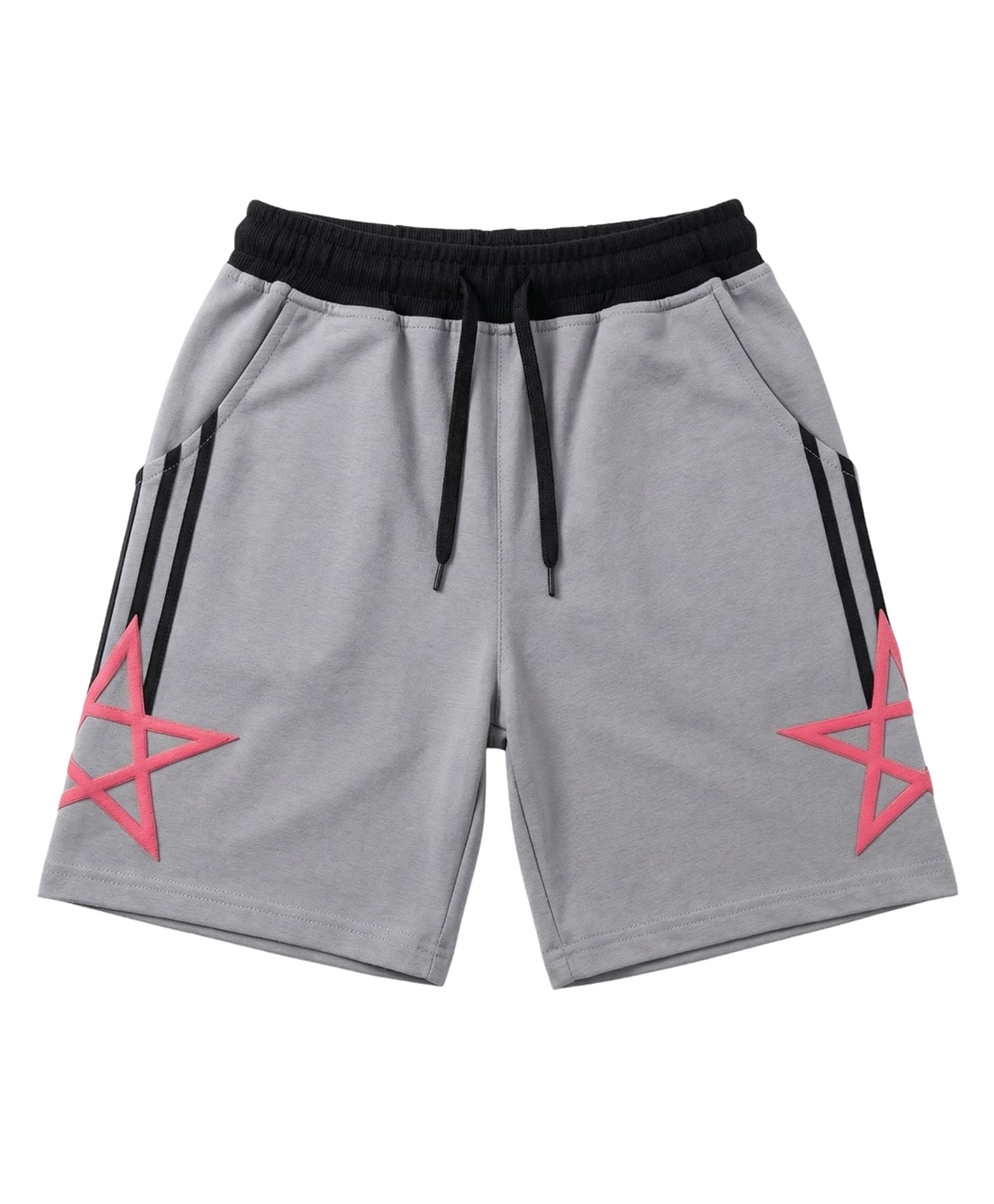 Kidcity Cotton Knit Star Printed Shorts - Grey-picture-10