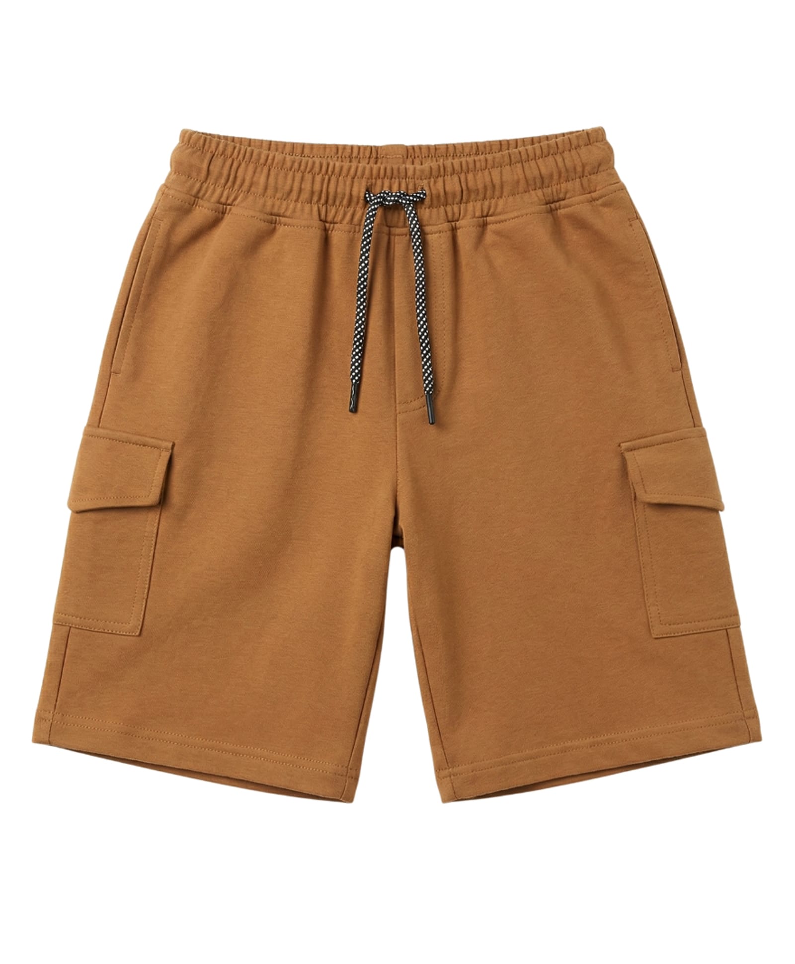 Kidcity Cotton Knit Solid Cargo Shorts - Brown-picture-11