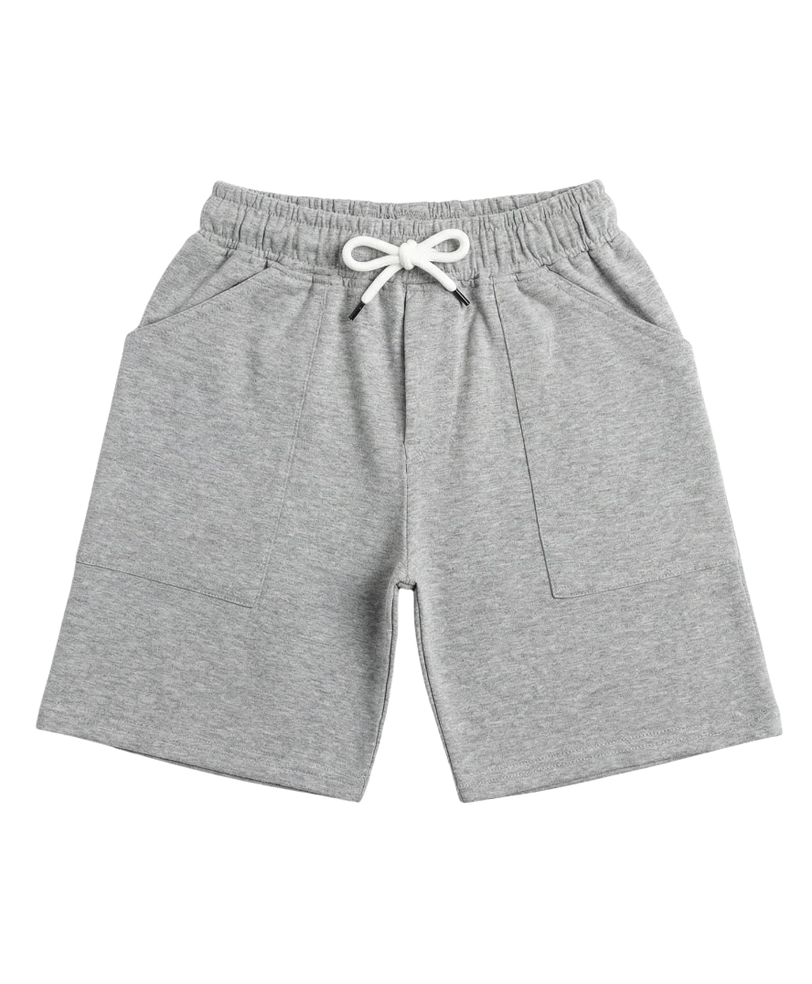 Kidcity Cotton Knit Solid Shorts - Grey-picture-28