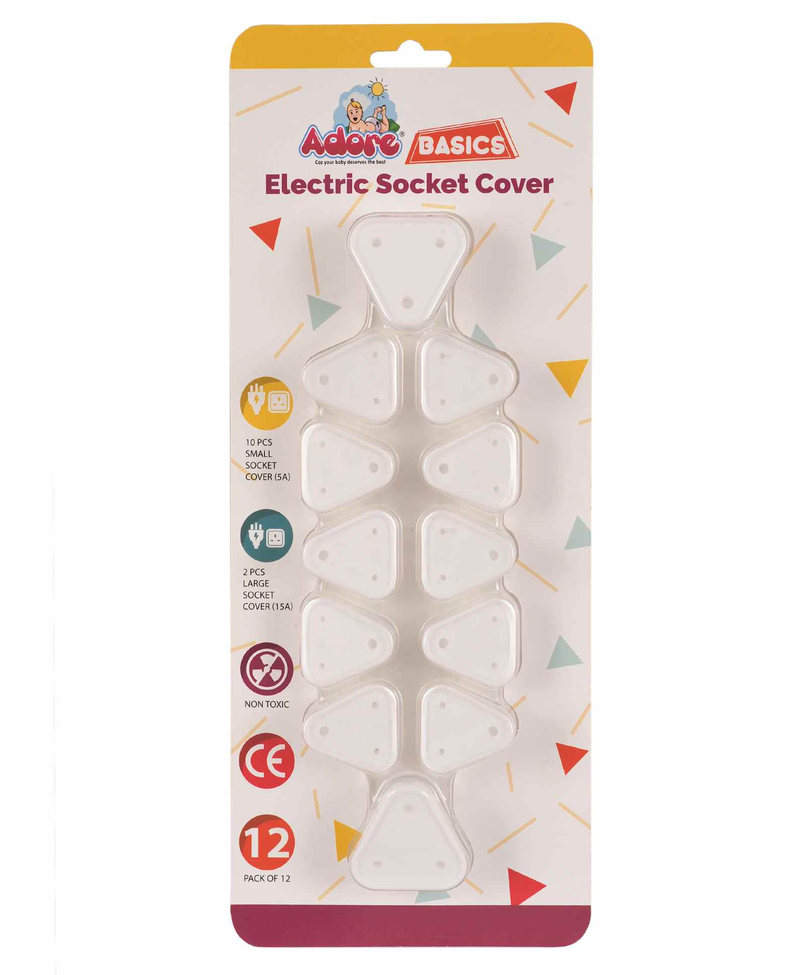 Adore Basics Electric Socket Cover Pack of 12 - White-image-7