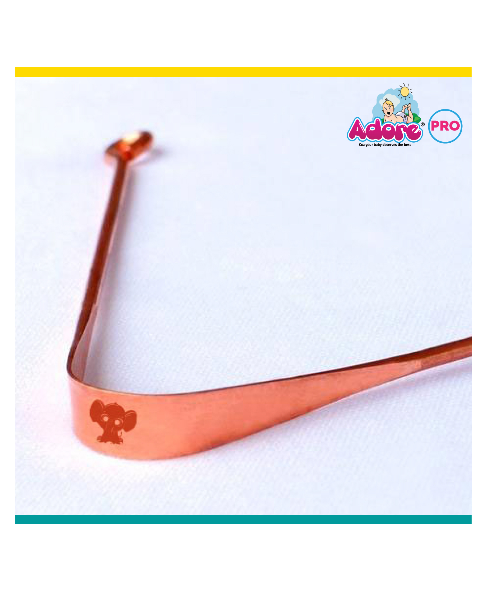 Adore Pure Virgin Copper Tongue Cleaner Lil Dummies Print Pack of 3 pieces - Orange-image-3