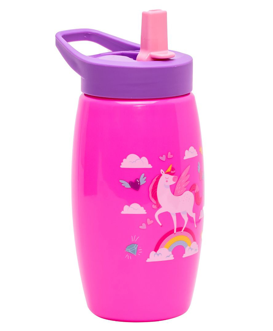 Adore Kiddo Flip to Sip Sports Sipper with Handle- 420ml -Pink-image-17