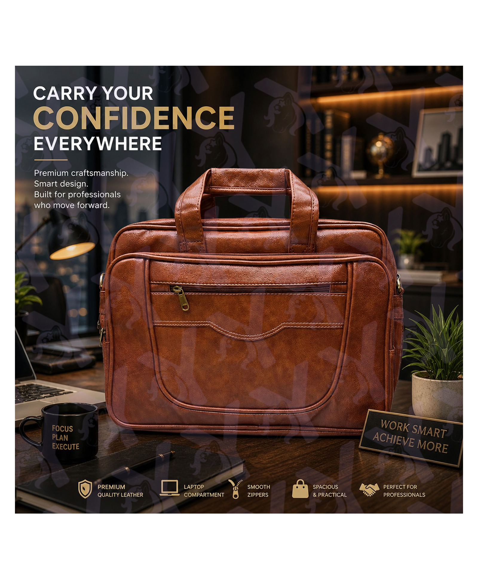 Yunicorn Max Elite Professional Commuter/ Executive Briefcase/ Office Laptop Bag / Trendy Briefcase/ Office Satchel / Global Workbag - Colour may vary-picture-20