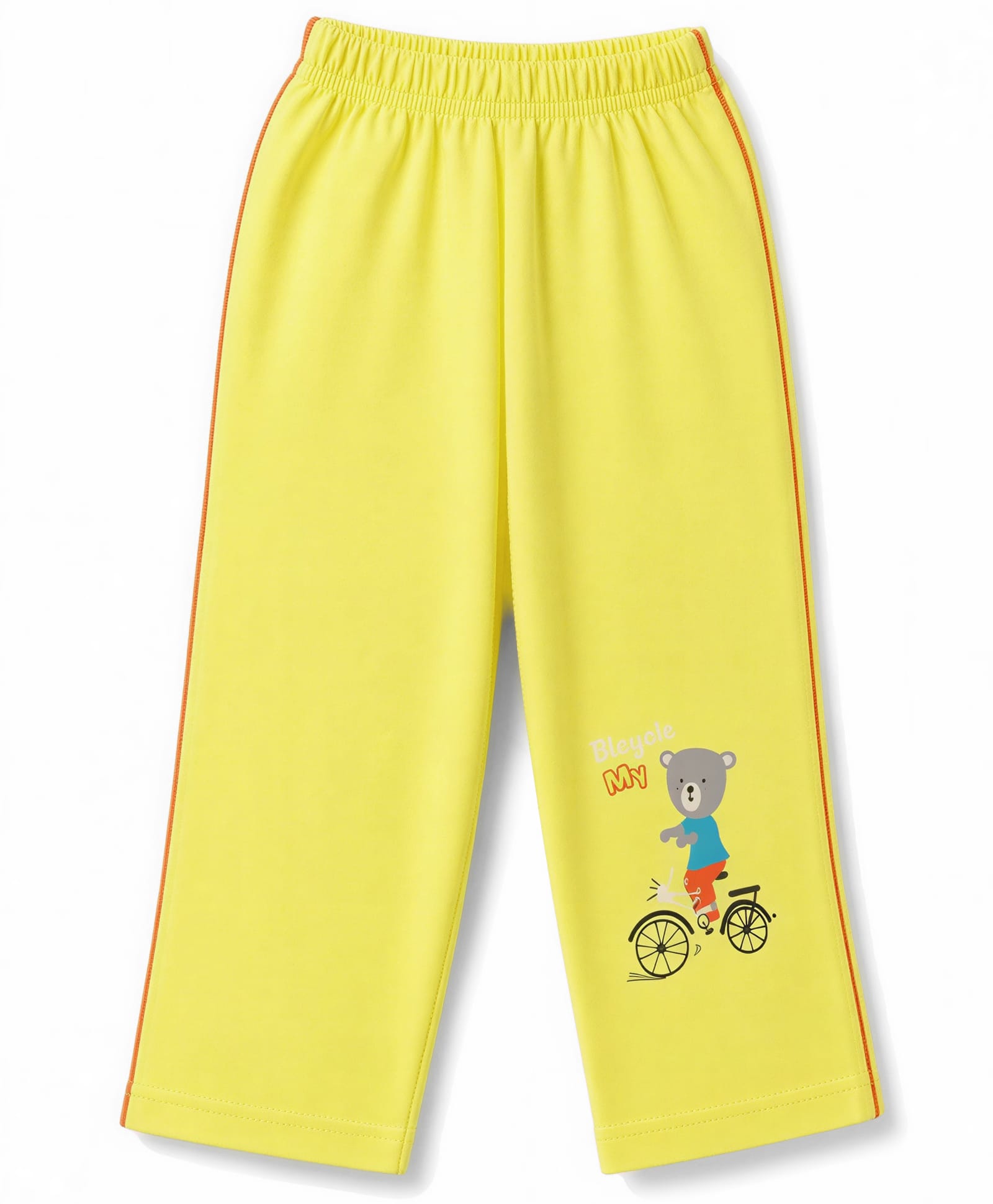 Tango Single Jersey Knit Full Length Lounge With Teddy Bear Graphic - Yellow-image-38